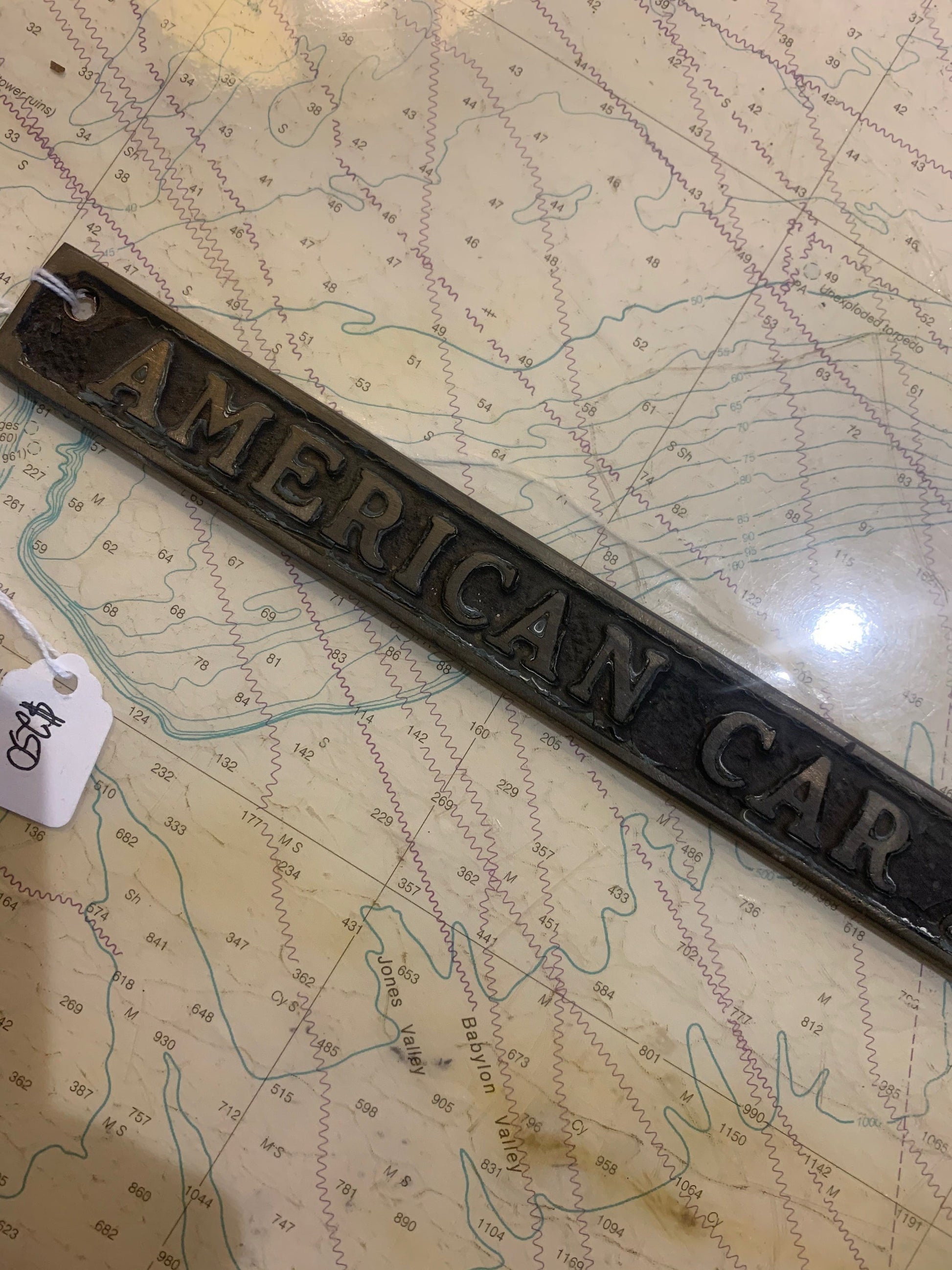 Vintage Railroad Name Plate for American Car and Foundry Company Builder, Berwick, PA Solid