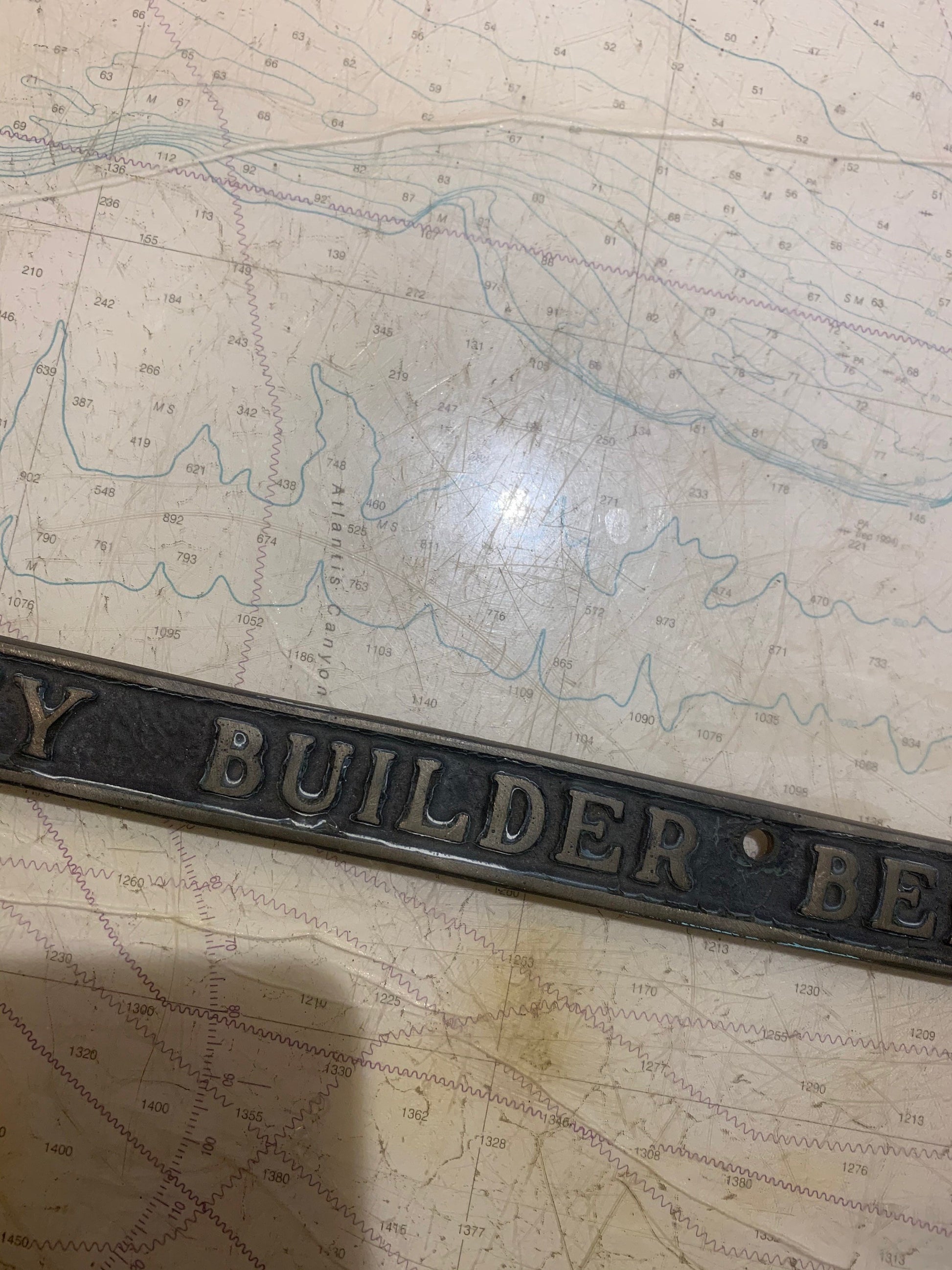 Vintage Railroad Name Plate for American Car and Foundry Company Builder, Berwick, PA Solid