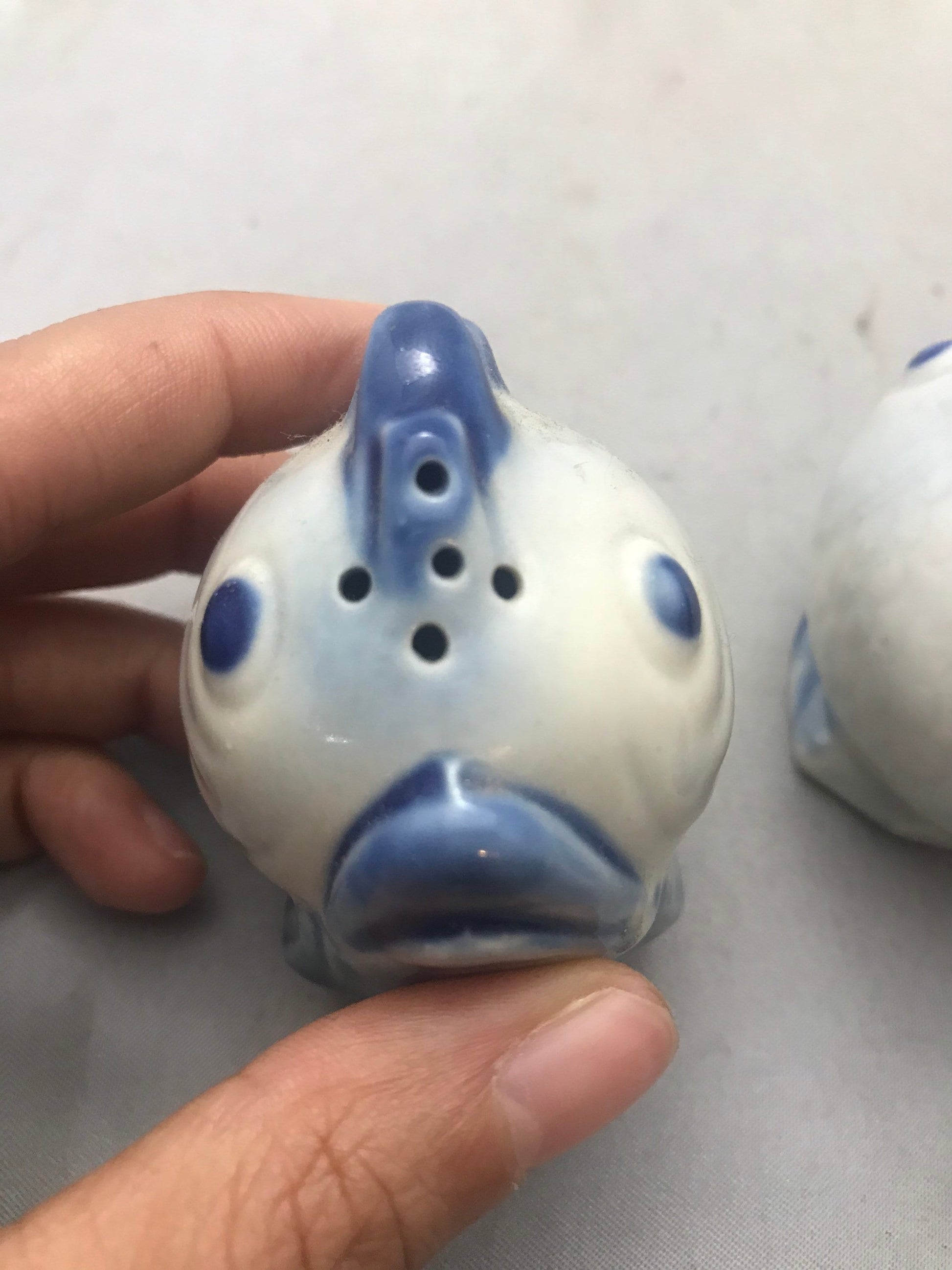 Vintage Porcelain Fish - Salt&Pepper Shakers