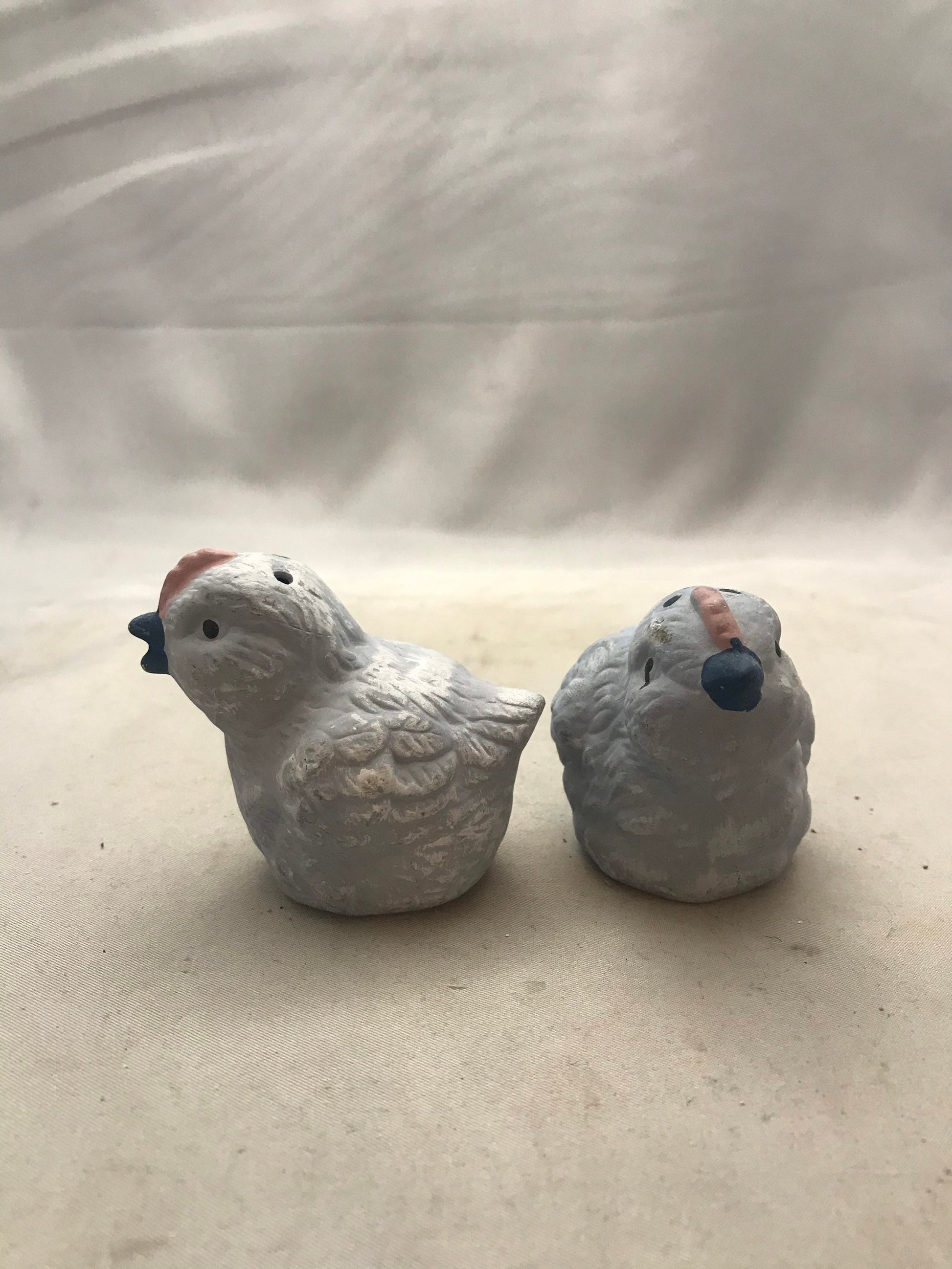 Vintage Porcelain Chicken and Chicks - Salt&Pepper Shakers