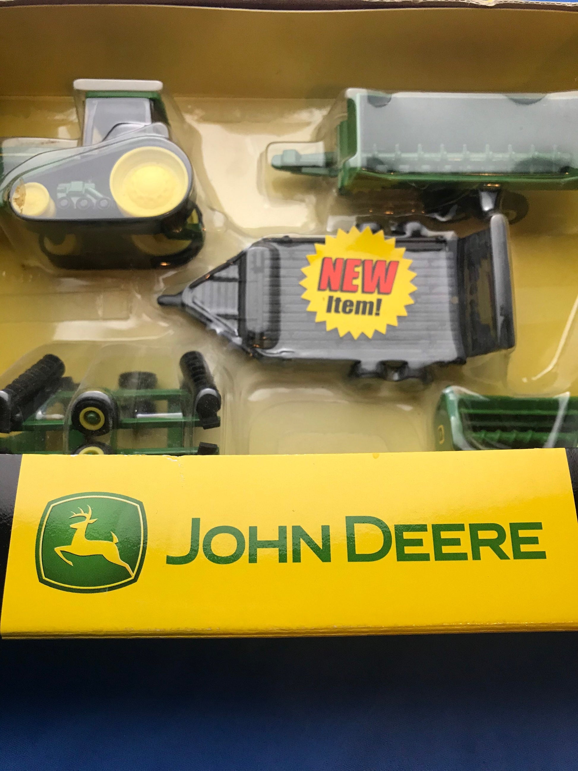 Vintage John Deere Tractor Toy Set, Five Piece Set, Farm Toy, Collectible Set, Kids Toy, Farmhouse Decor