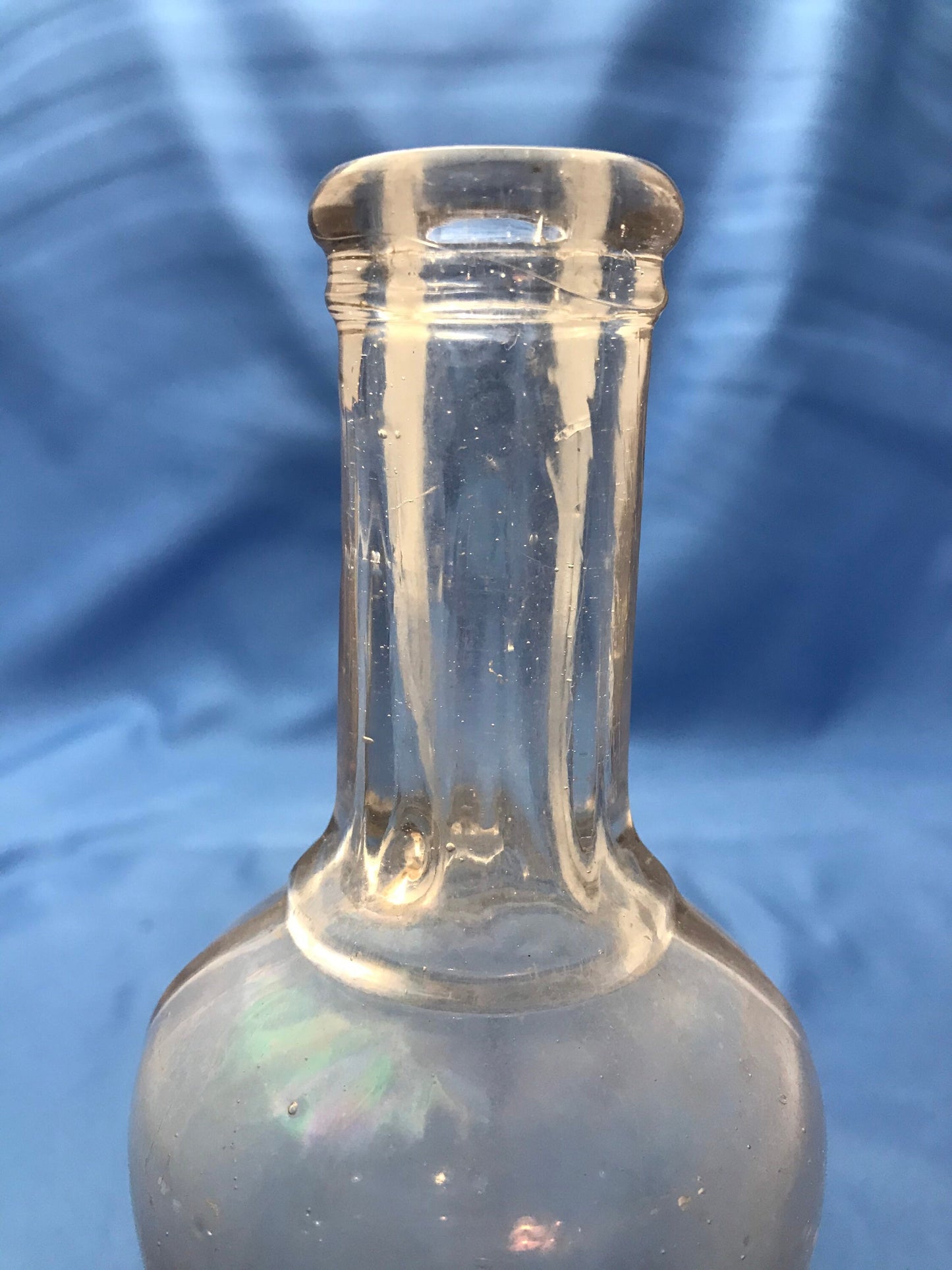 Vintage Clear Glass Apothecary Bottle