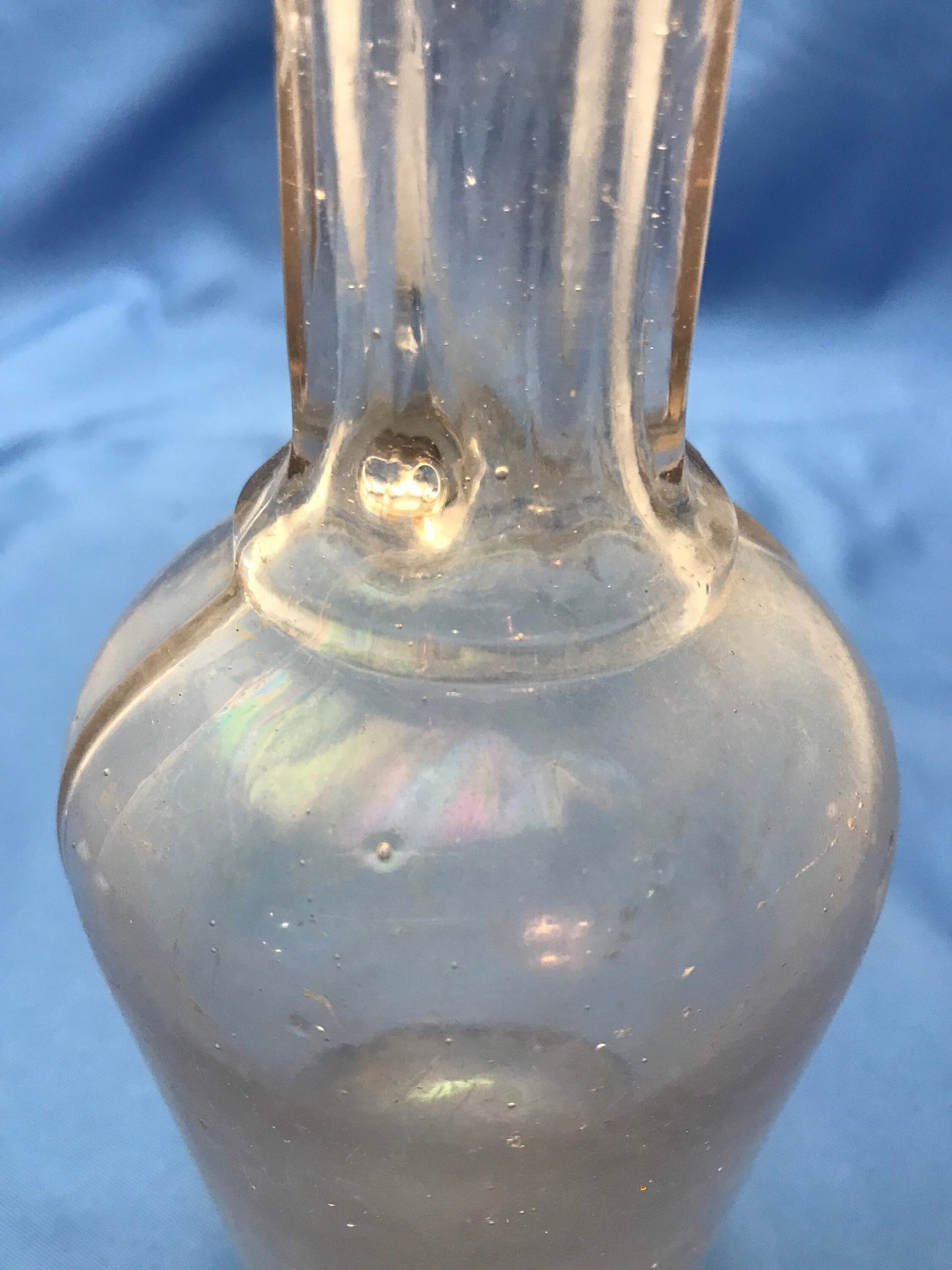 Vintage Clear Glass Apothecary Bottle