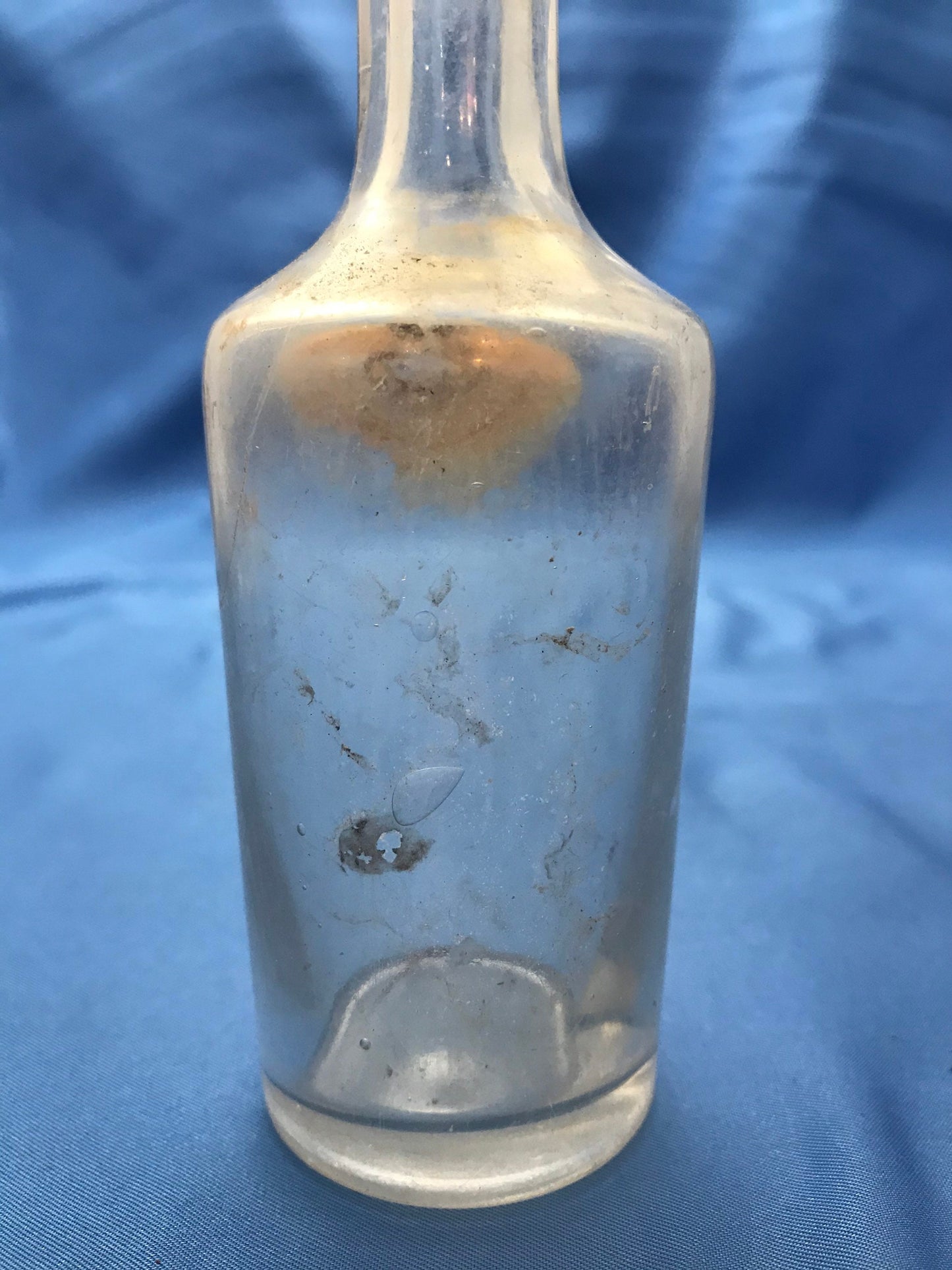 Vintage Clear Glass Apothecary Bottle - Unmarked