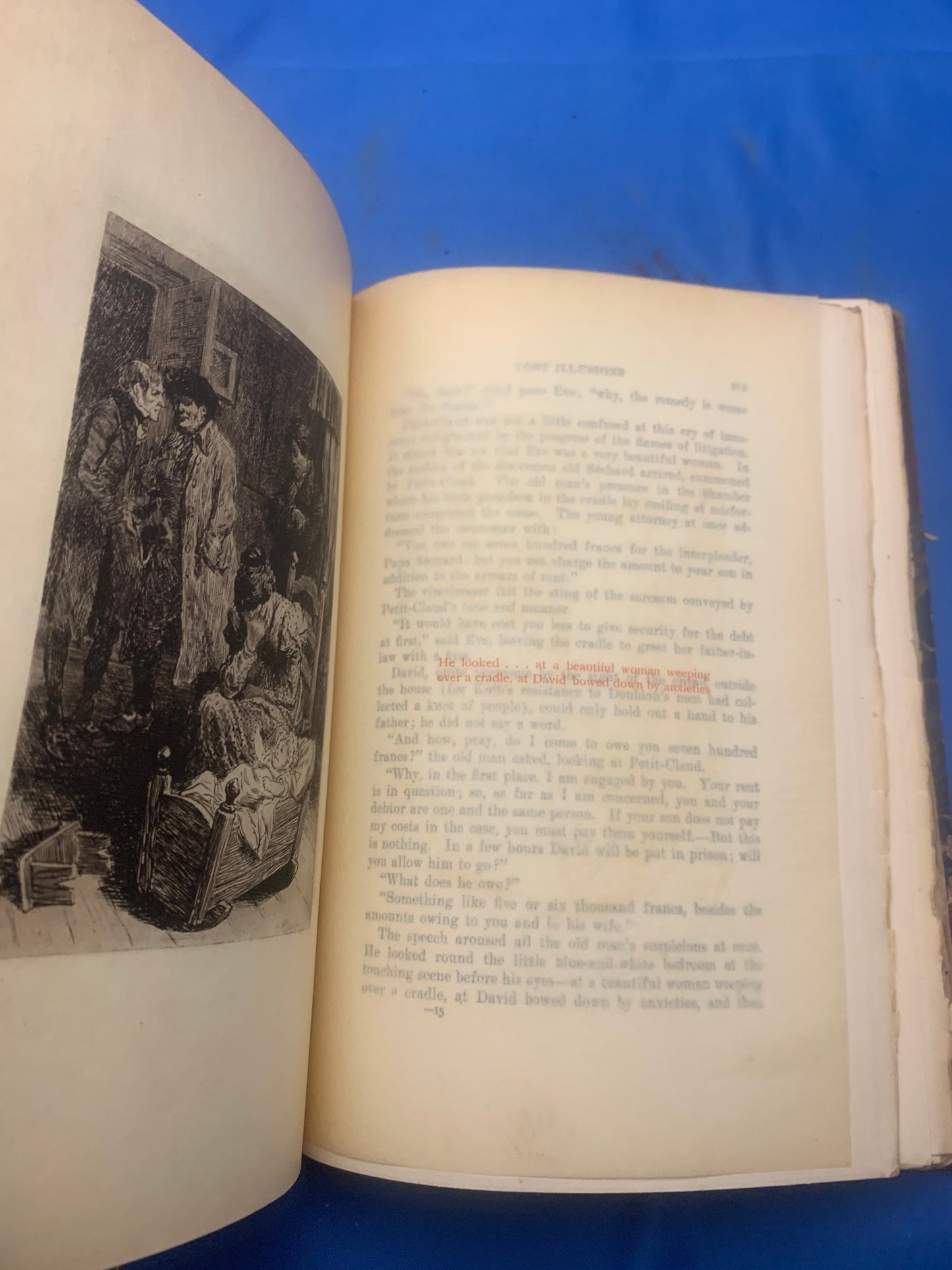 Balzac Touraine Edition 15 Lost Illusions Part 1 - Two Poets Part III: Eve and David. Honore De Balzac Comedie Humaine, copyright 1901