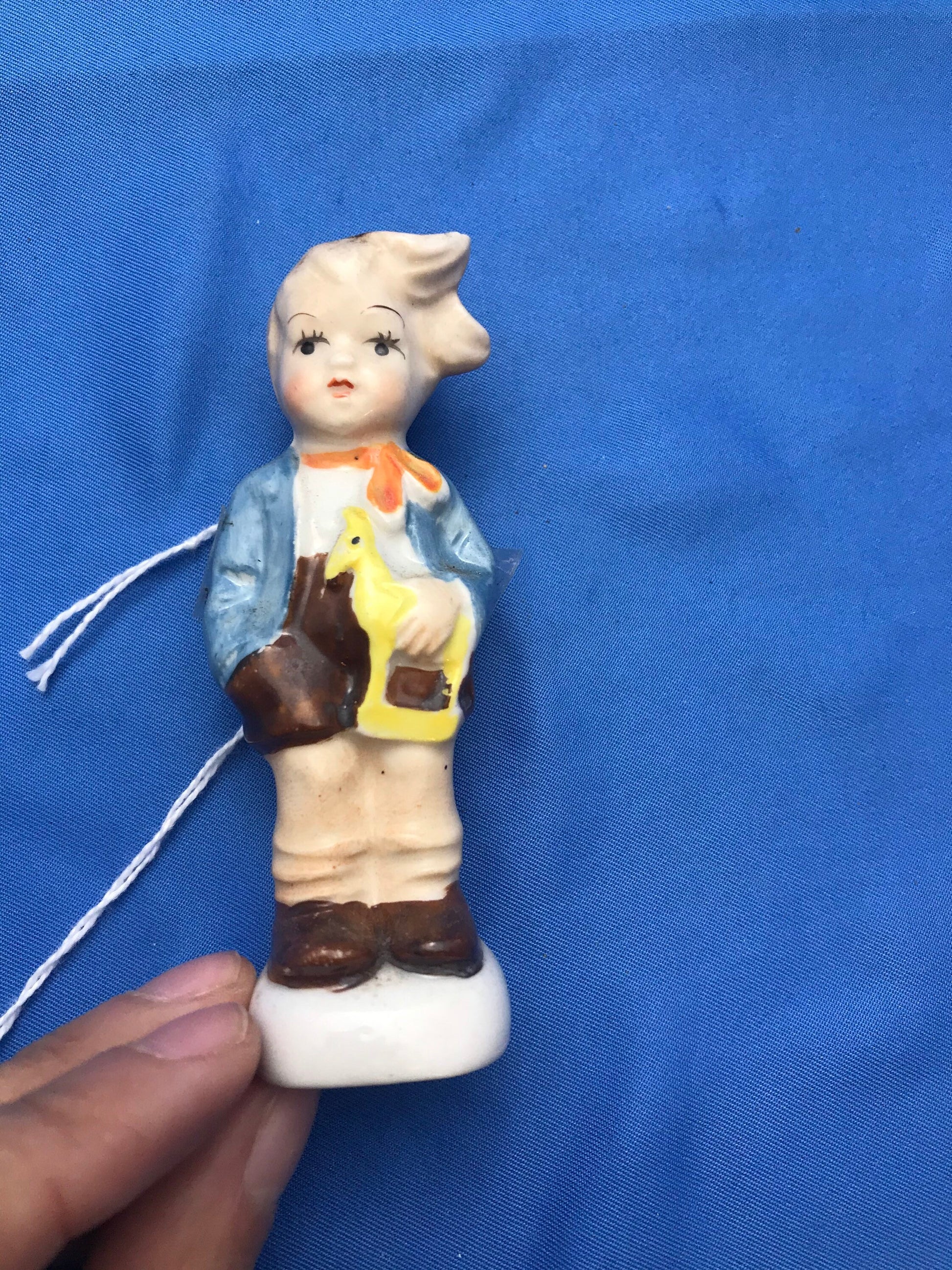 Vintage Porcelain Boy Girl Salt Pepper Shakers