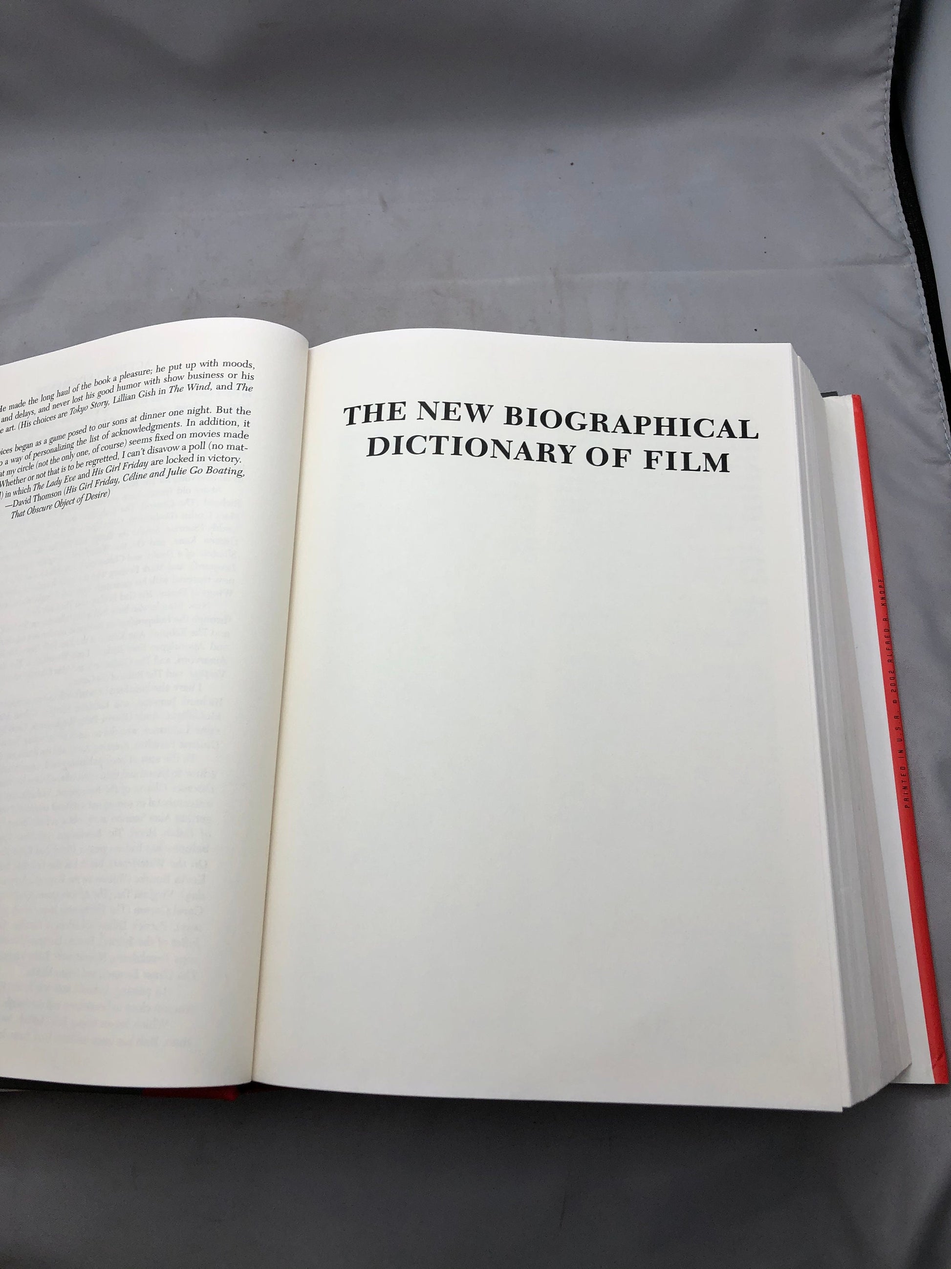 David Thomson Film Encyclopedia, Biographical Reference Book, Film History Guide, Movie Buff Gift, Cinema Lover Present