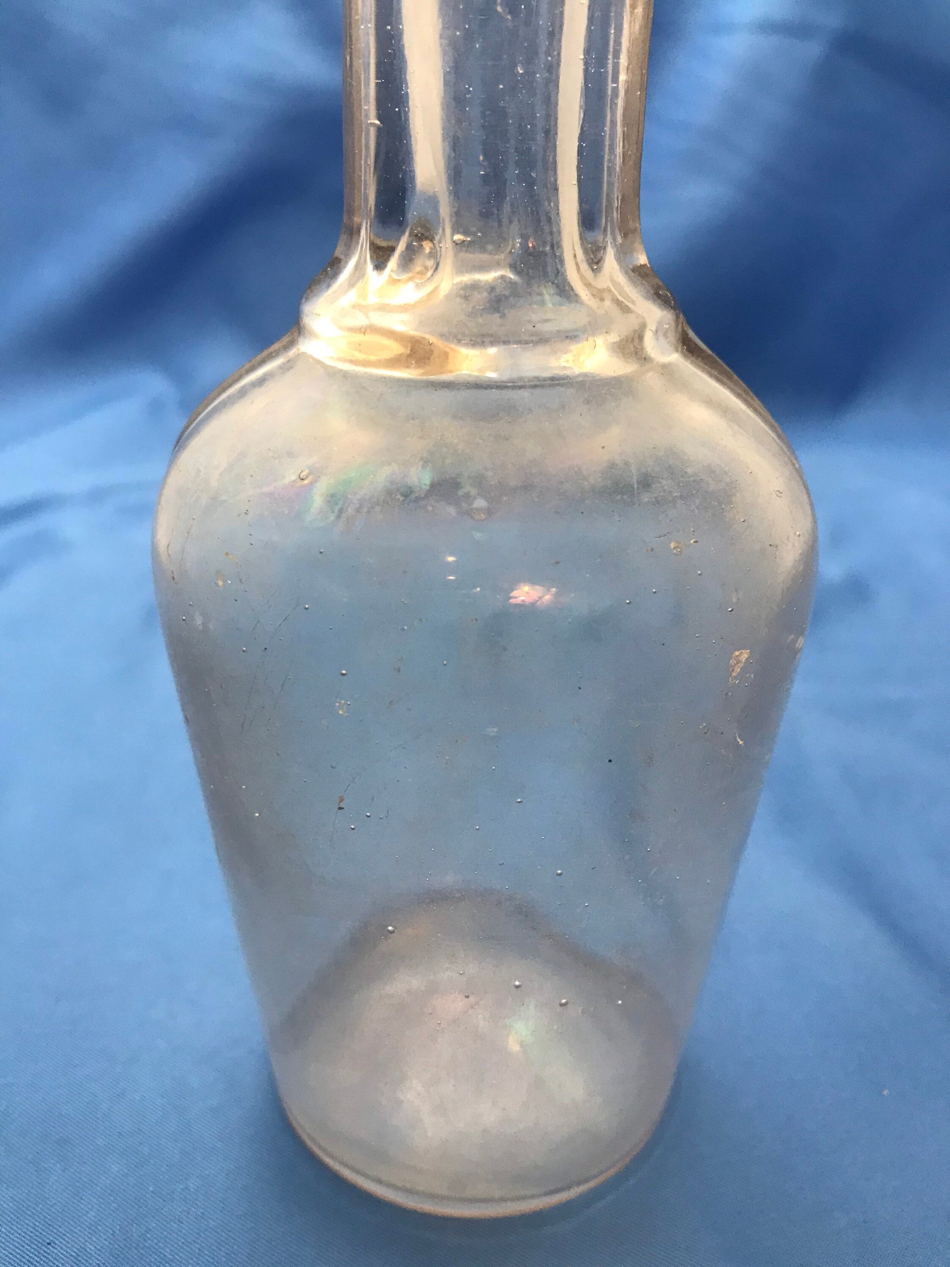 Vintage Clear Glass Apothecary Bottle