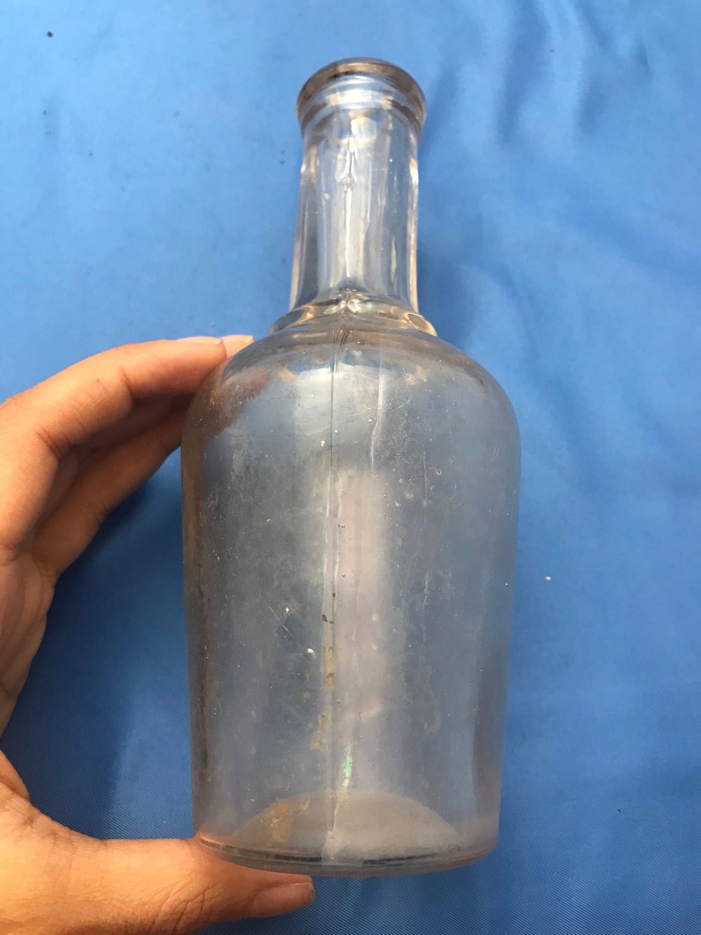 Vintage Clear Glass Apothecary Bottle