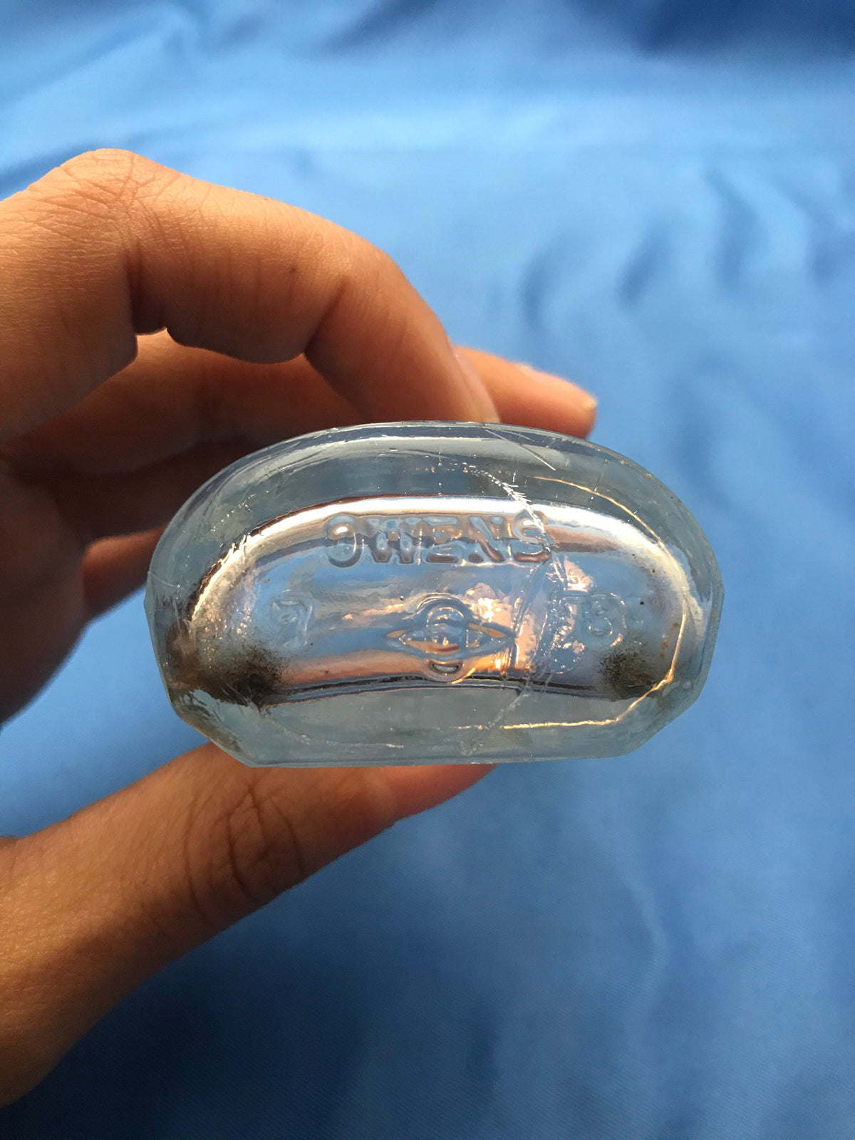 Vintage Owens Apothecary Bottle with Lid Cap