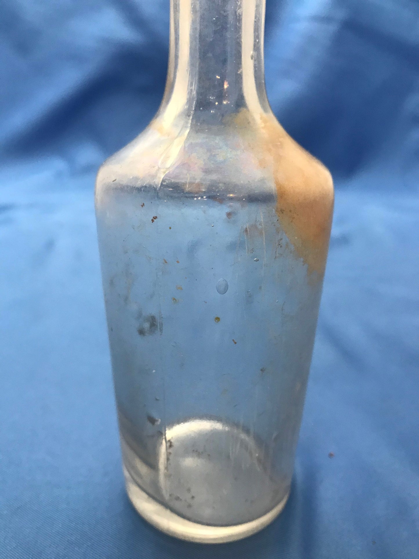 Vintage Clear Glass Apothecary Bottle - Unmarked