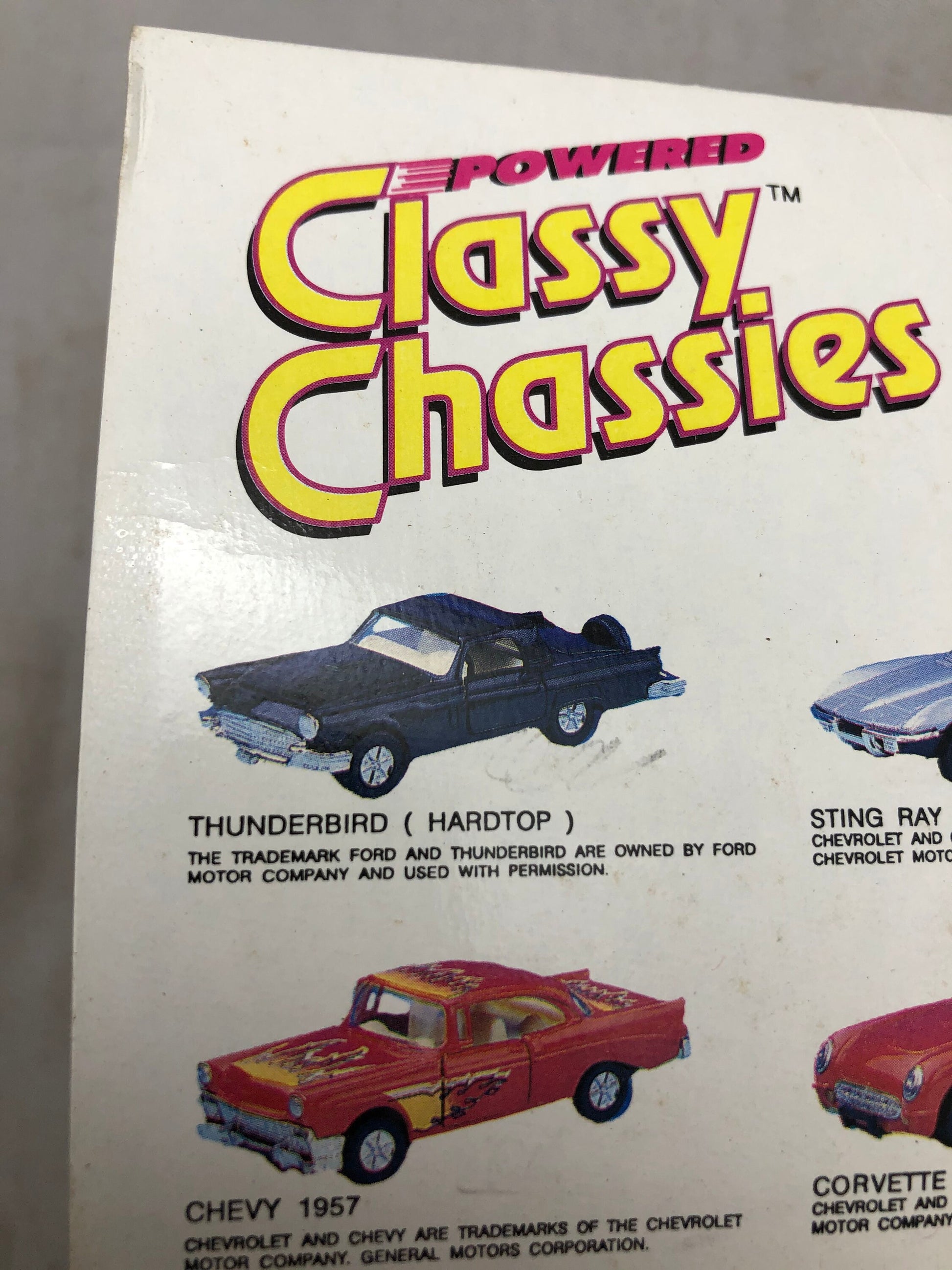 Vintage Classy Chassies Classic Collectibles 1991 ; Thunderbird (Hardtop)