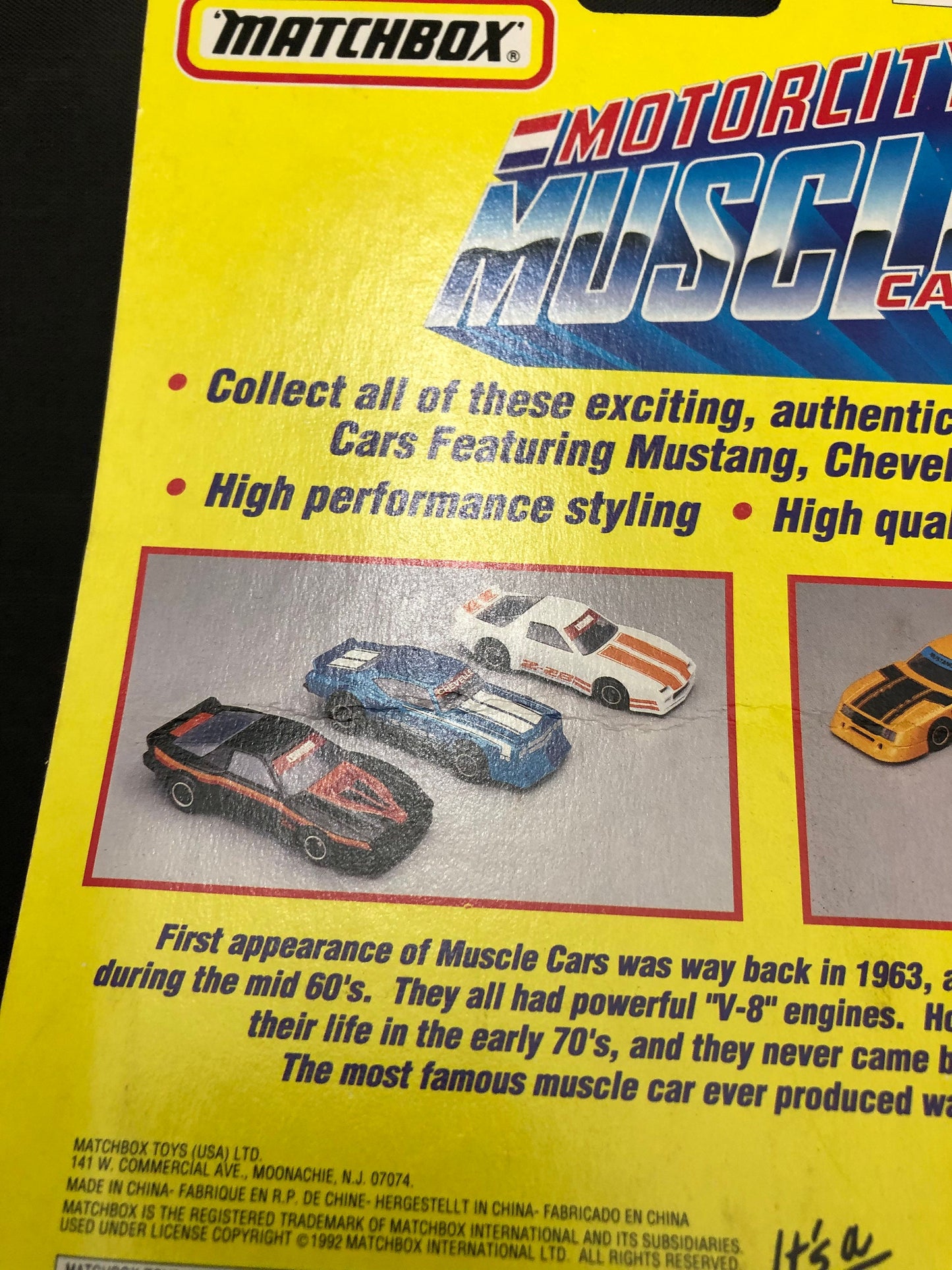 Vintage Matchbox authentic muscle styling Motorcity Muscle Cars.