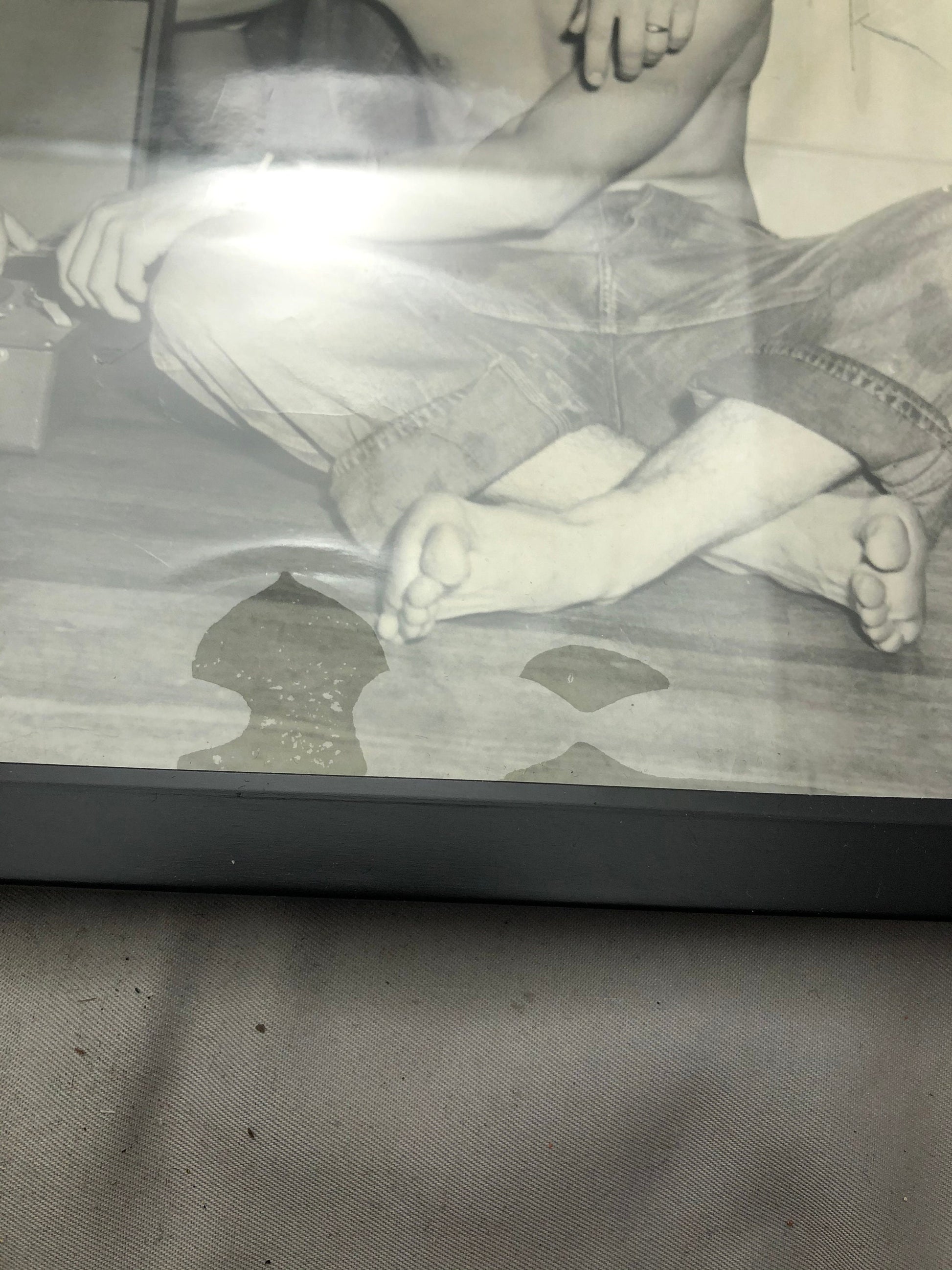 Vintage Photograph Black and White of Men With Record Player