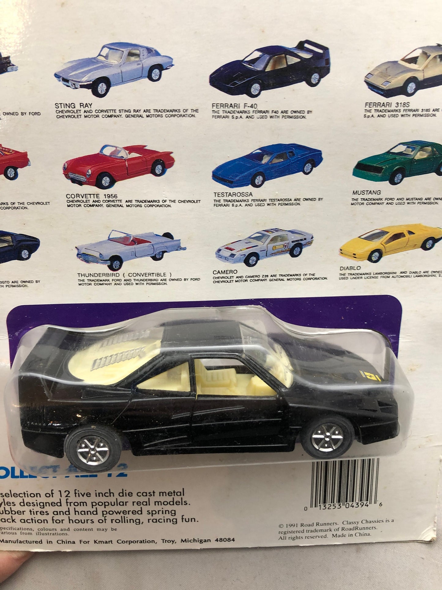 Vintage Classy Chassies Classic Collectibles 1991 ; Ferrari F-40