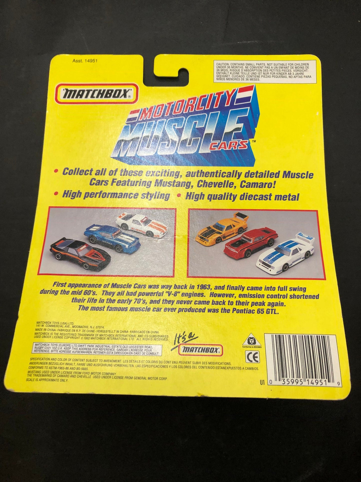 Vintage Matchbox authentic muscle styling Motorcity Muscle Cars.