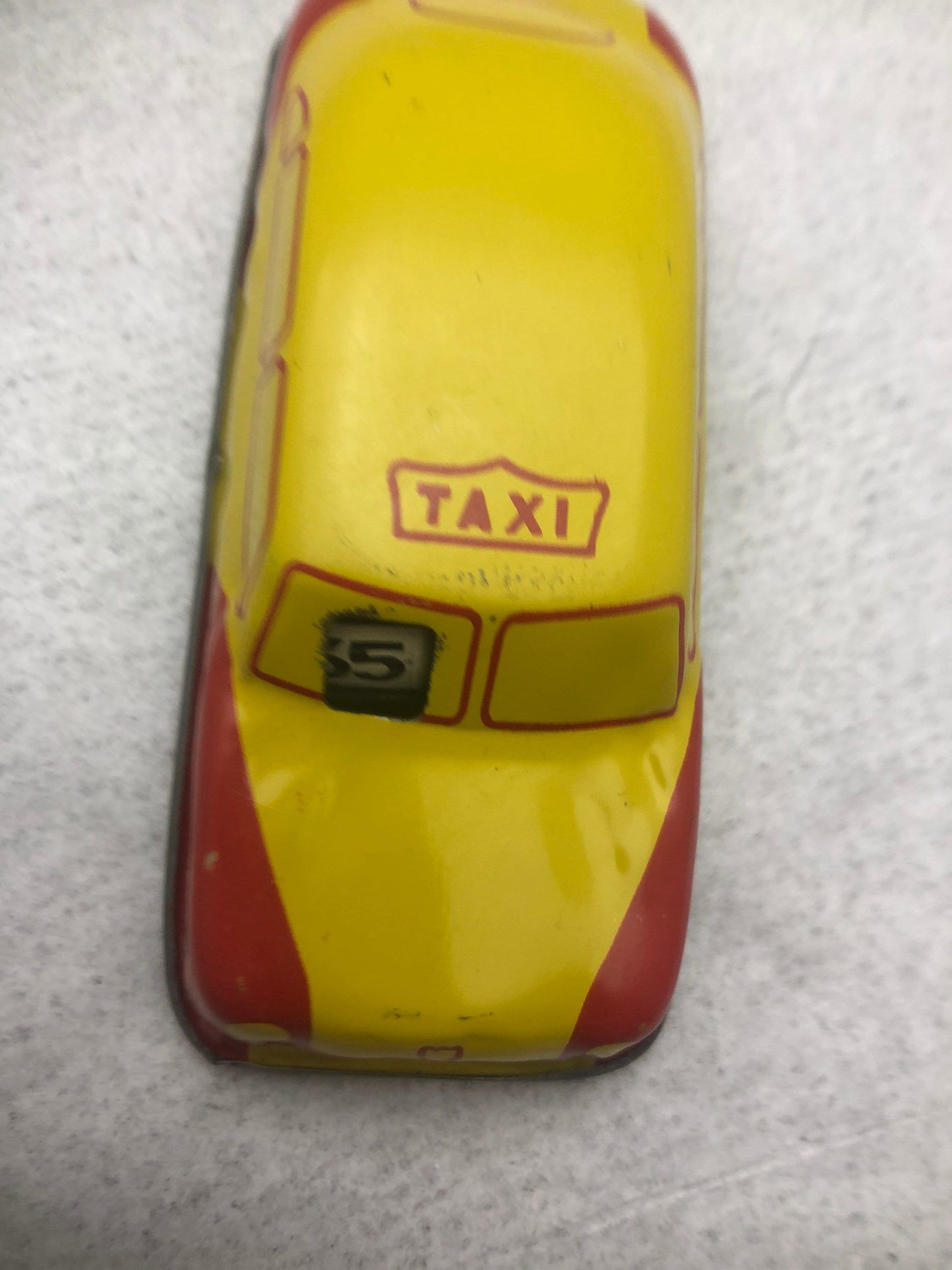 Collectible Vintage 1940s Tin Taxi With Meter