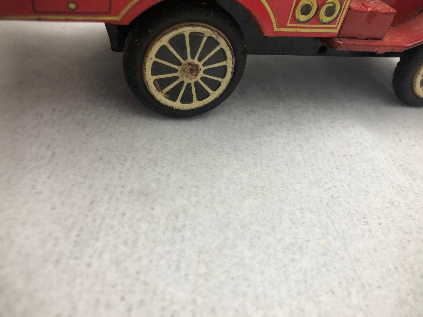 Vintage Tin Fire Truck Japanese Friction Toy