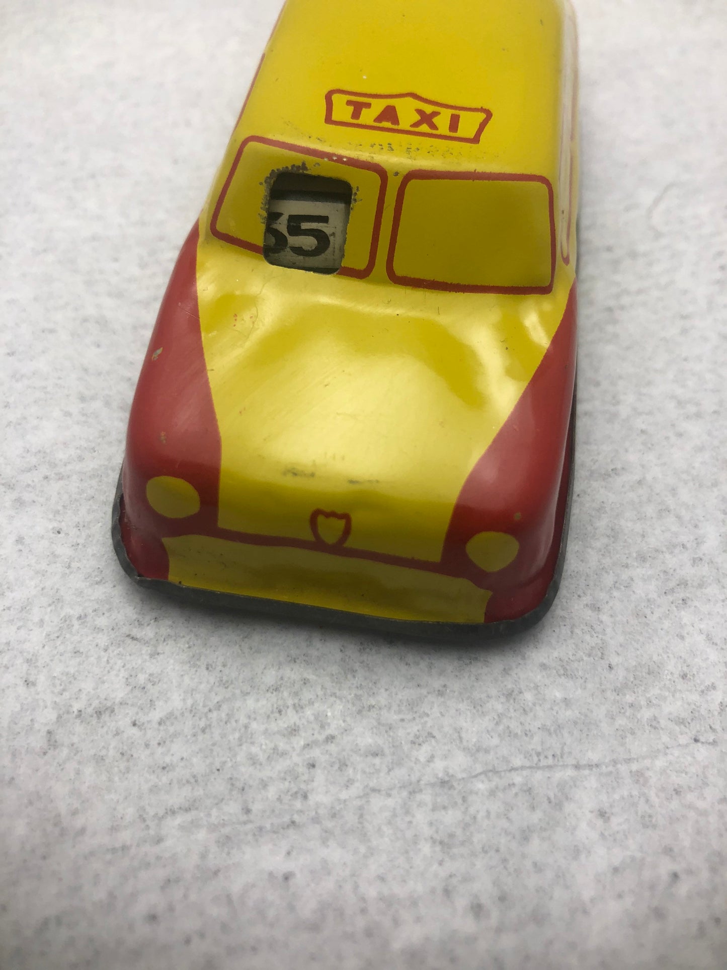 Collectible Vintage 1940s Tin Taxi With Meter