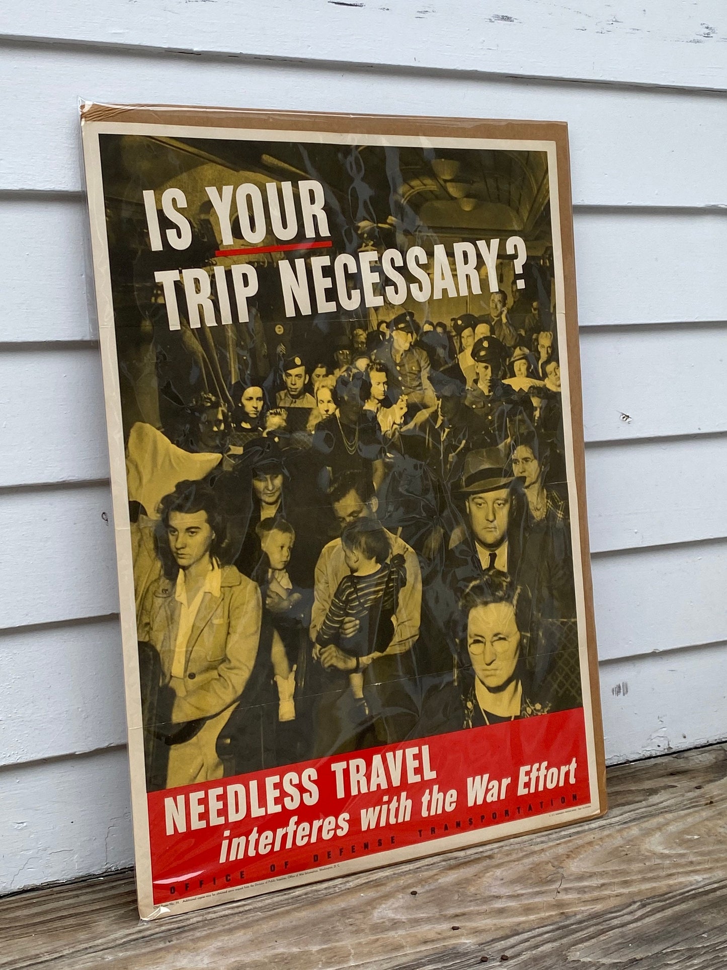 WW 2 Poster "Is Your Trip Necessary?", Vintage Propaganda Art, Historical Print, Retro Wall Decor, Collectible Print