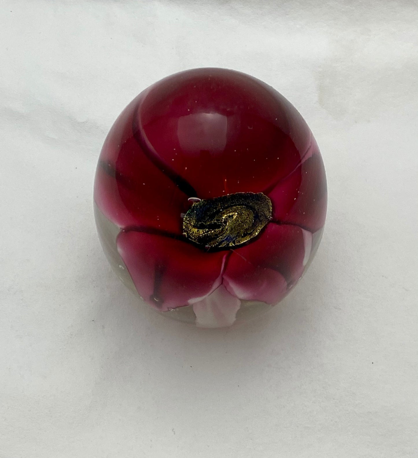 Vintage Glass Flower Paperweight | Home & Office Decor