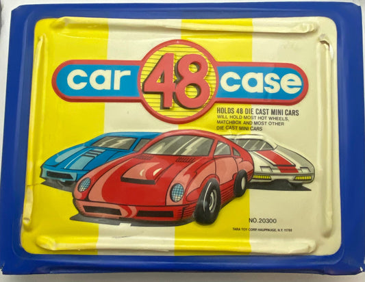 Vintage 1980s Tara Toys 48 Car Case- 48 cars included