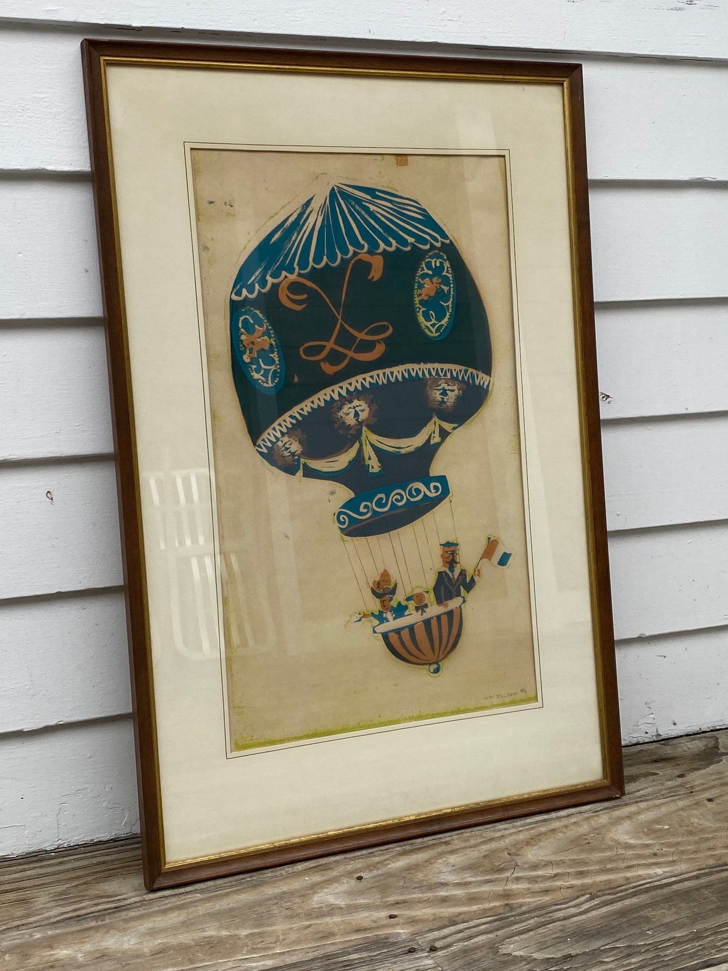 Vintage Art: 1954 Allen Carr "Ballooning" Print