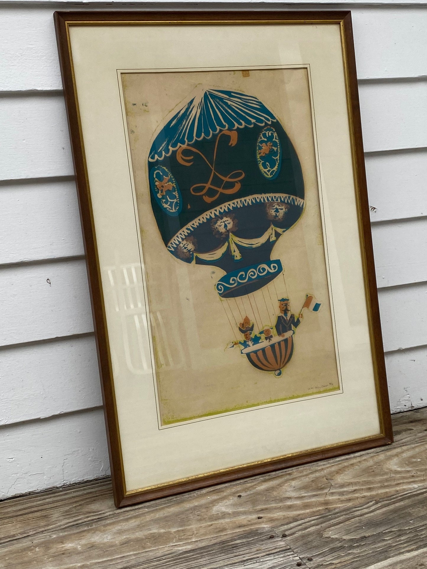 Vintage Art: 1954 Allen Carr "Ballooning" Print