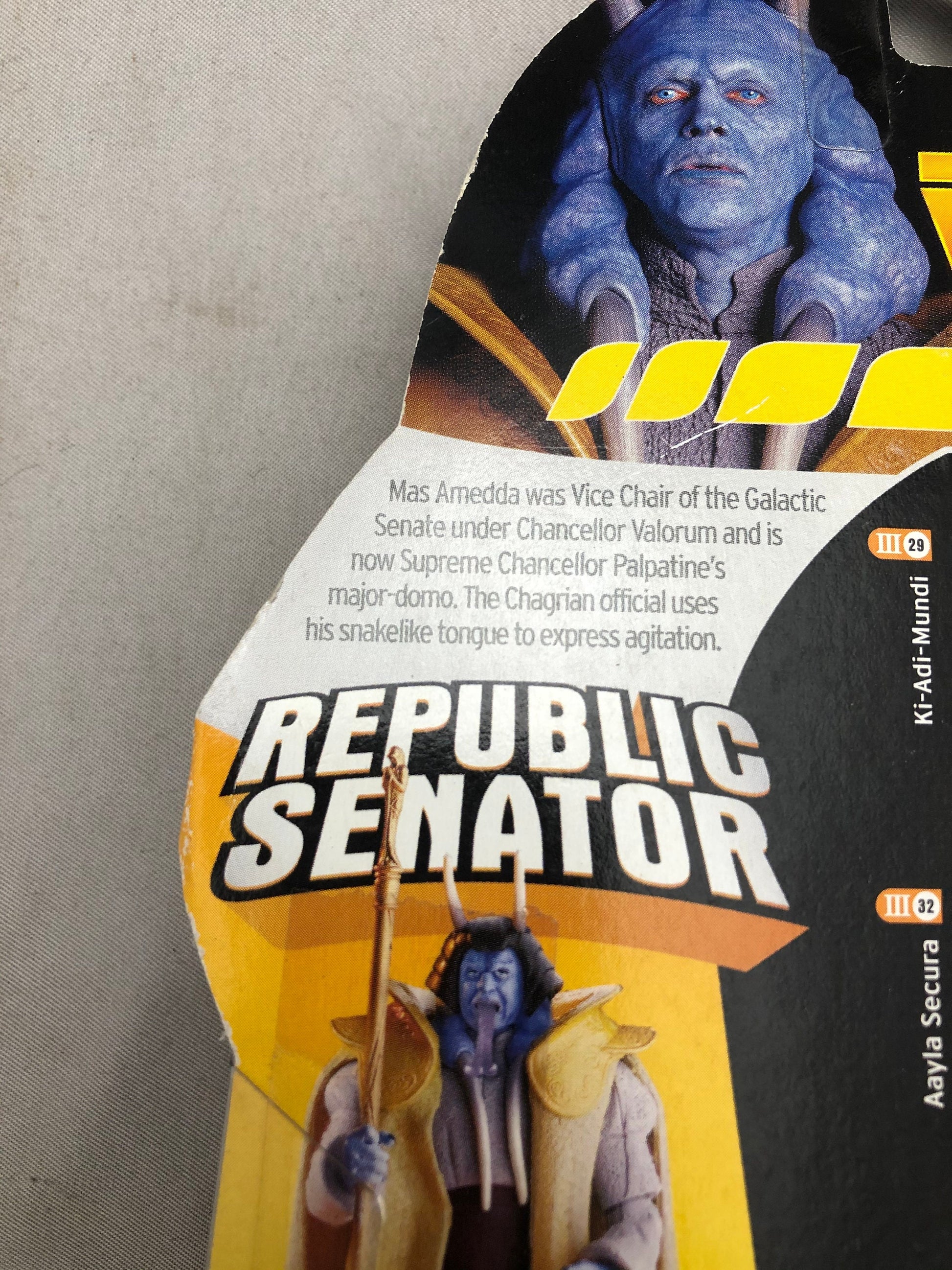 Star Wars Revenge of the Sith. republic senator, Mas Amedda.