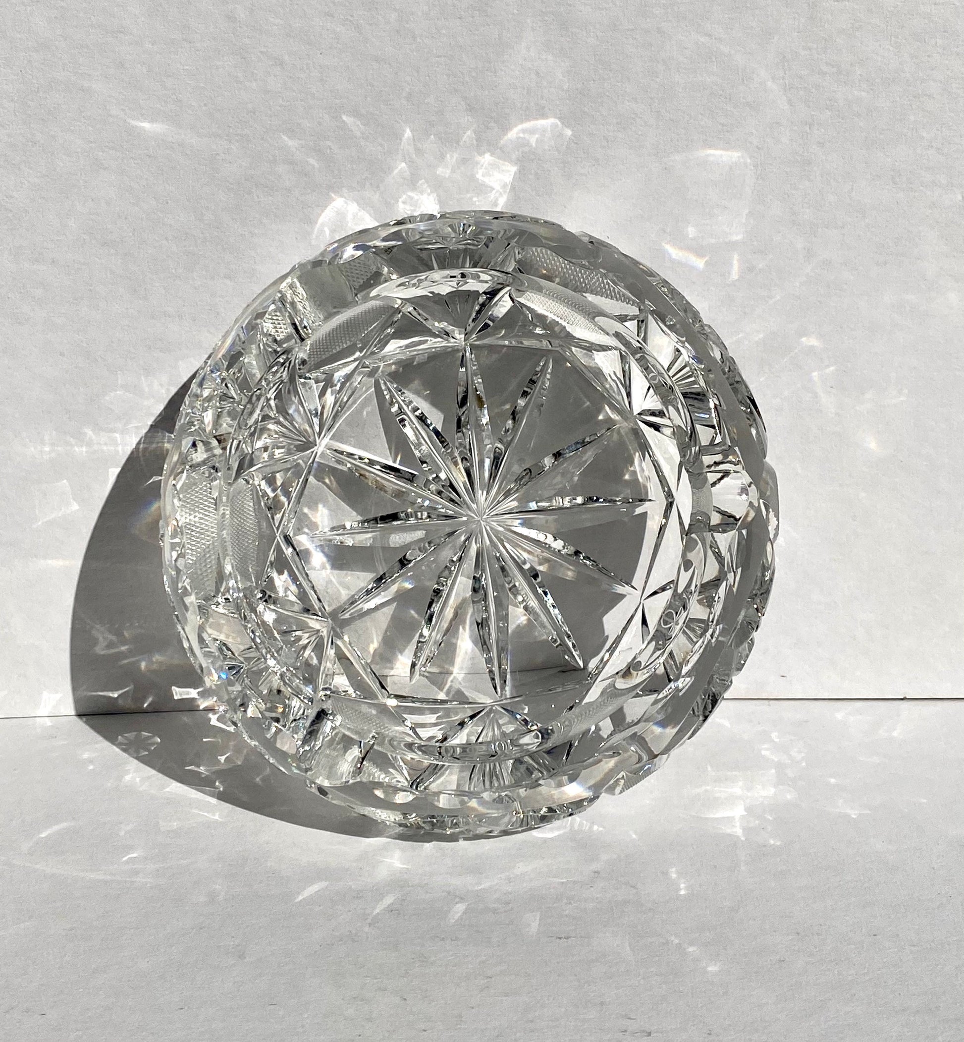 Classic Vintage American Crystal Cut Round Ashtray | Home & Living