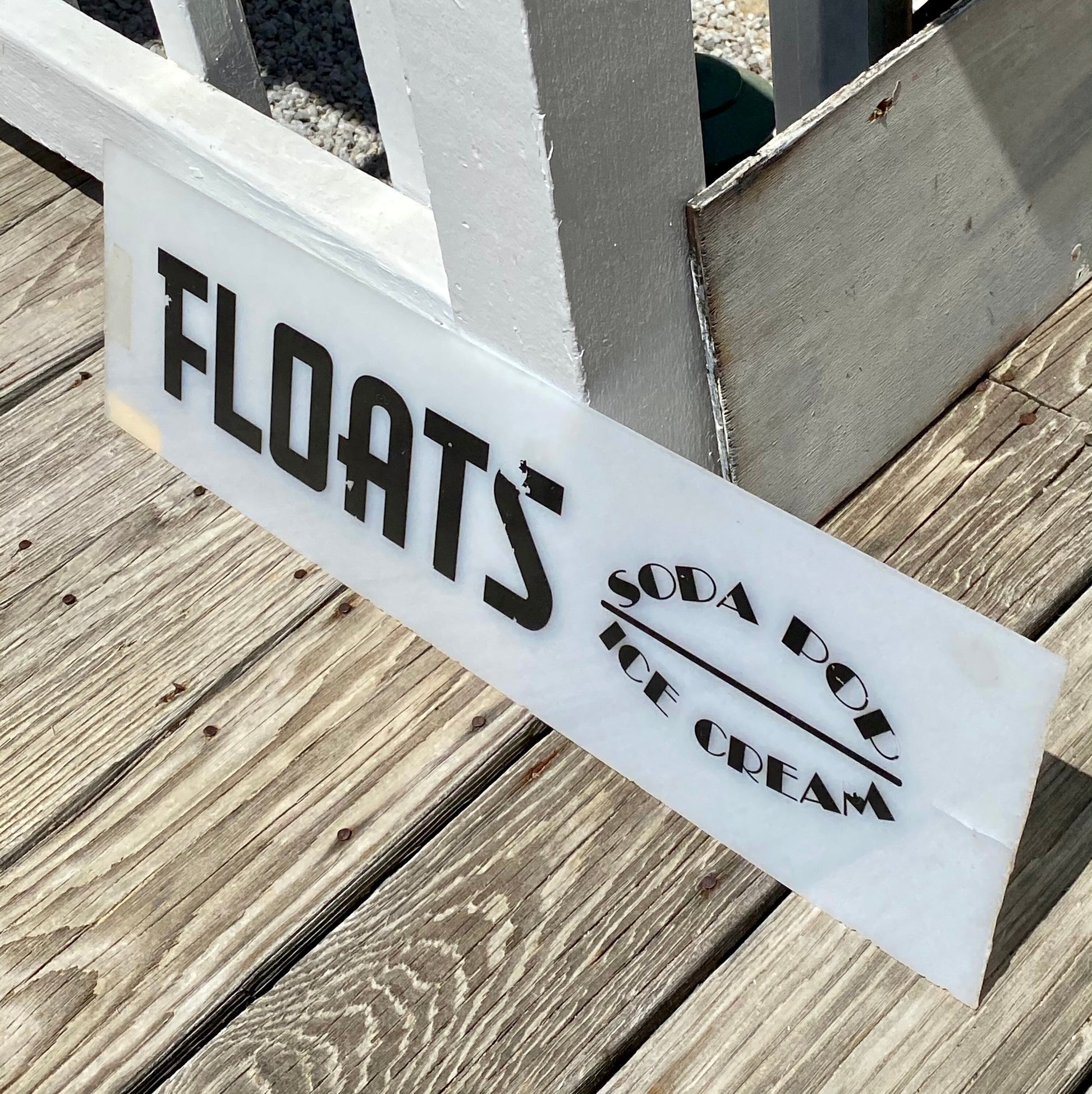 Vintage Ice Cream Shop Sign “Floats- Soda Pop Ice Cream”