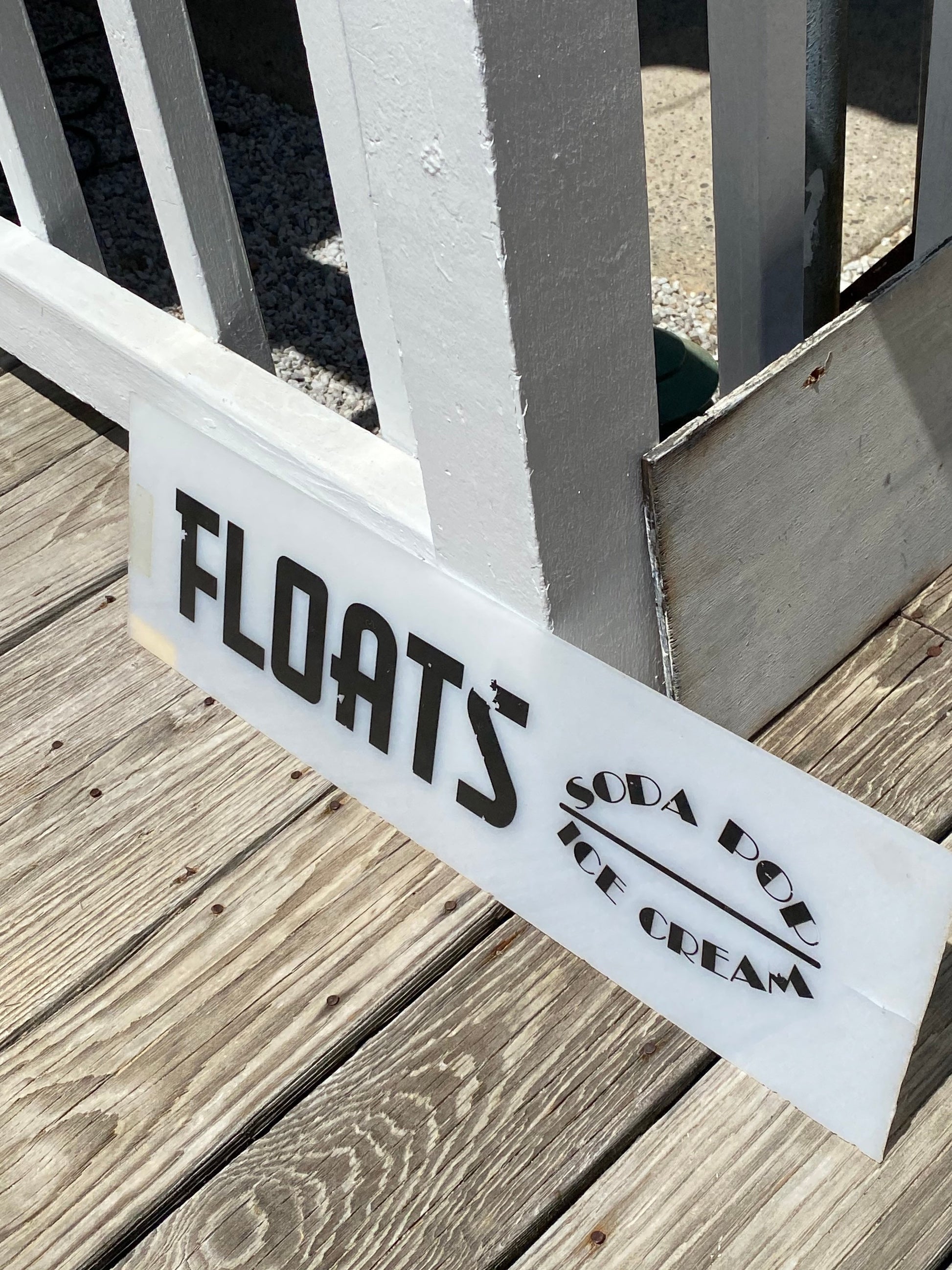 Vintage Ice Cream Shop Sign “Floats- Soda Pop Ice Cream”