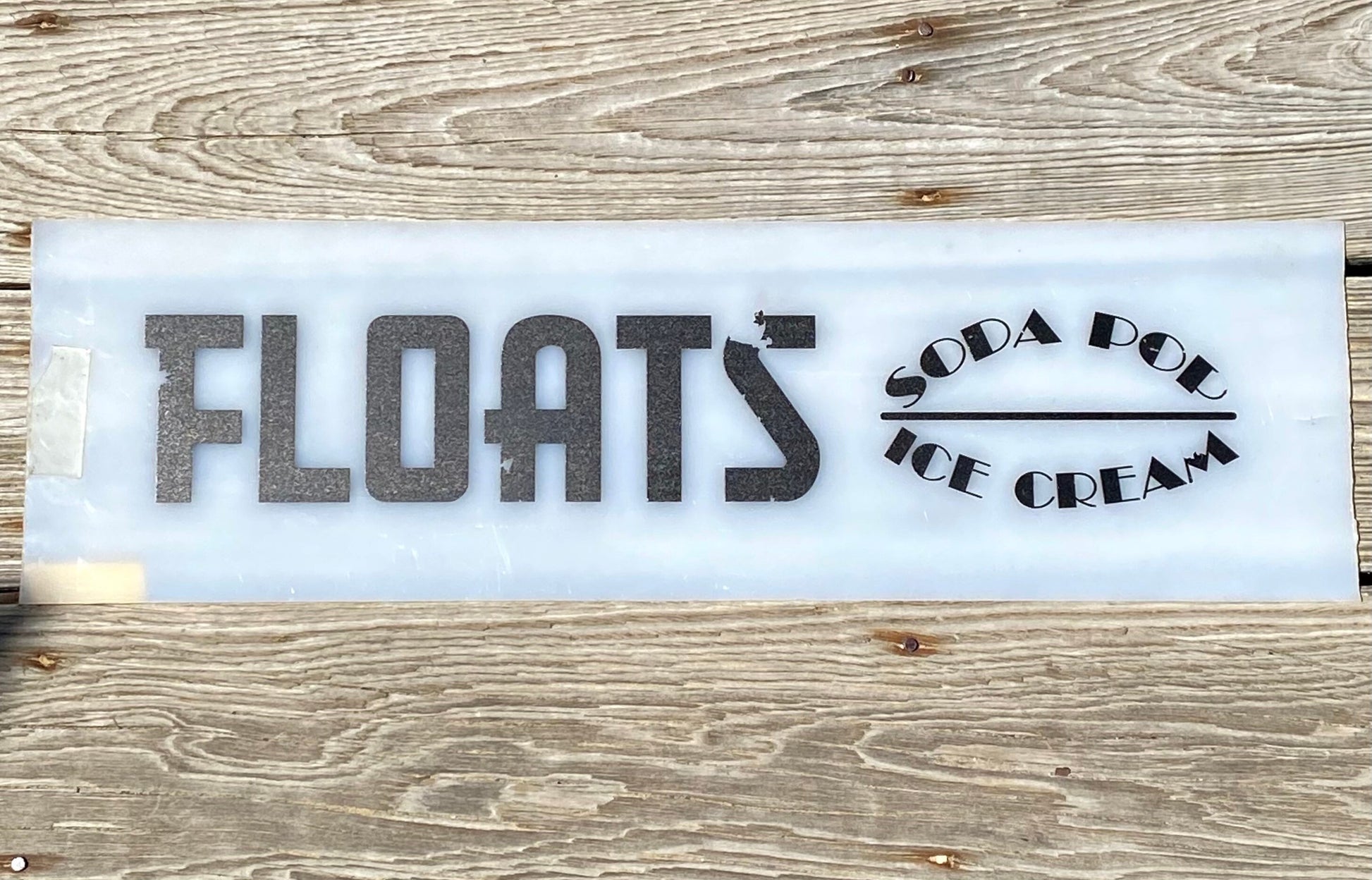 Vintage Ice Cream Shop Sign “Floats- Soda Pop Ice Cream”