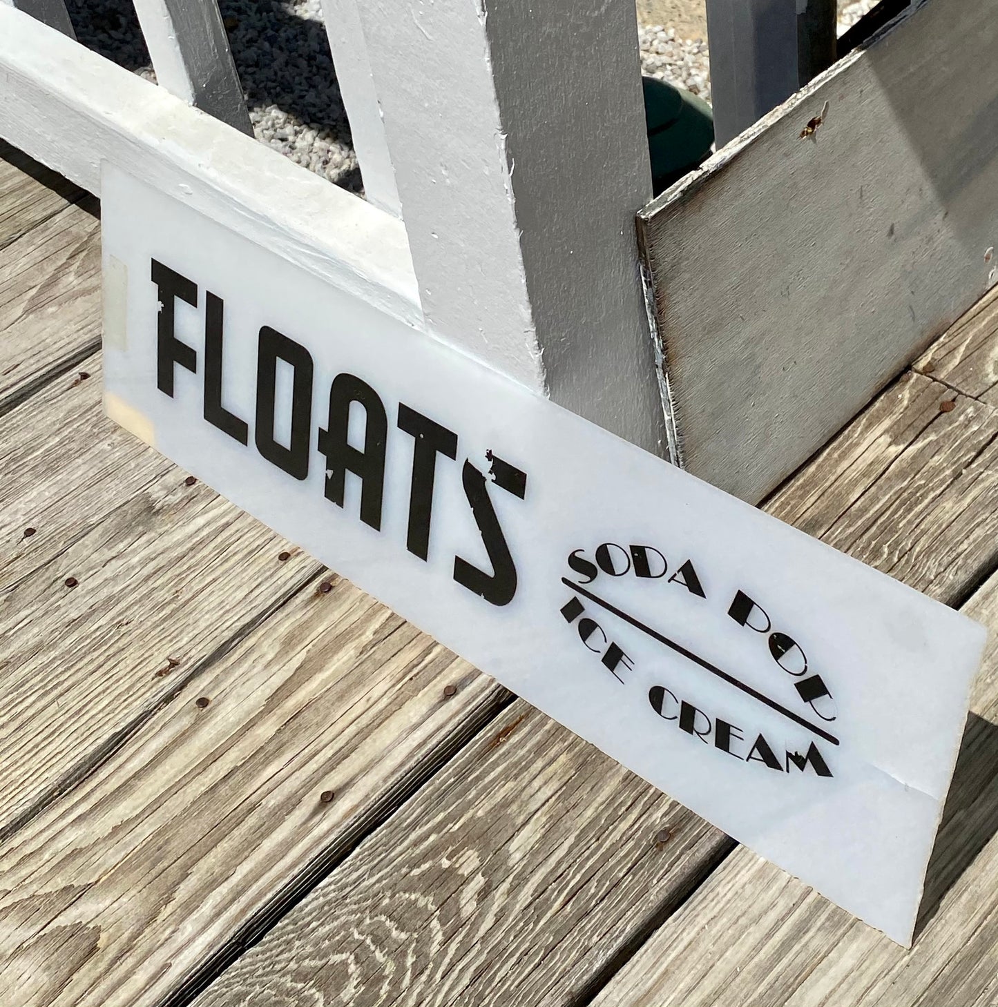 Vintage Ice Cream Shop Sign “Floats- Soda Pop Ice Cream”