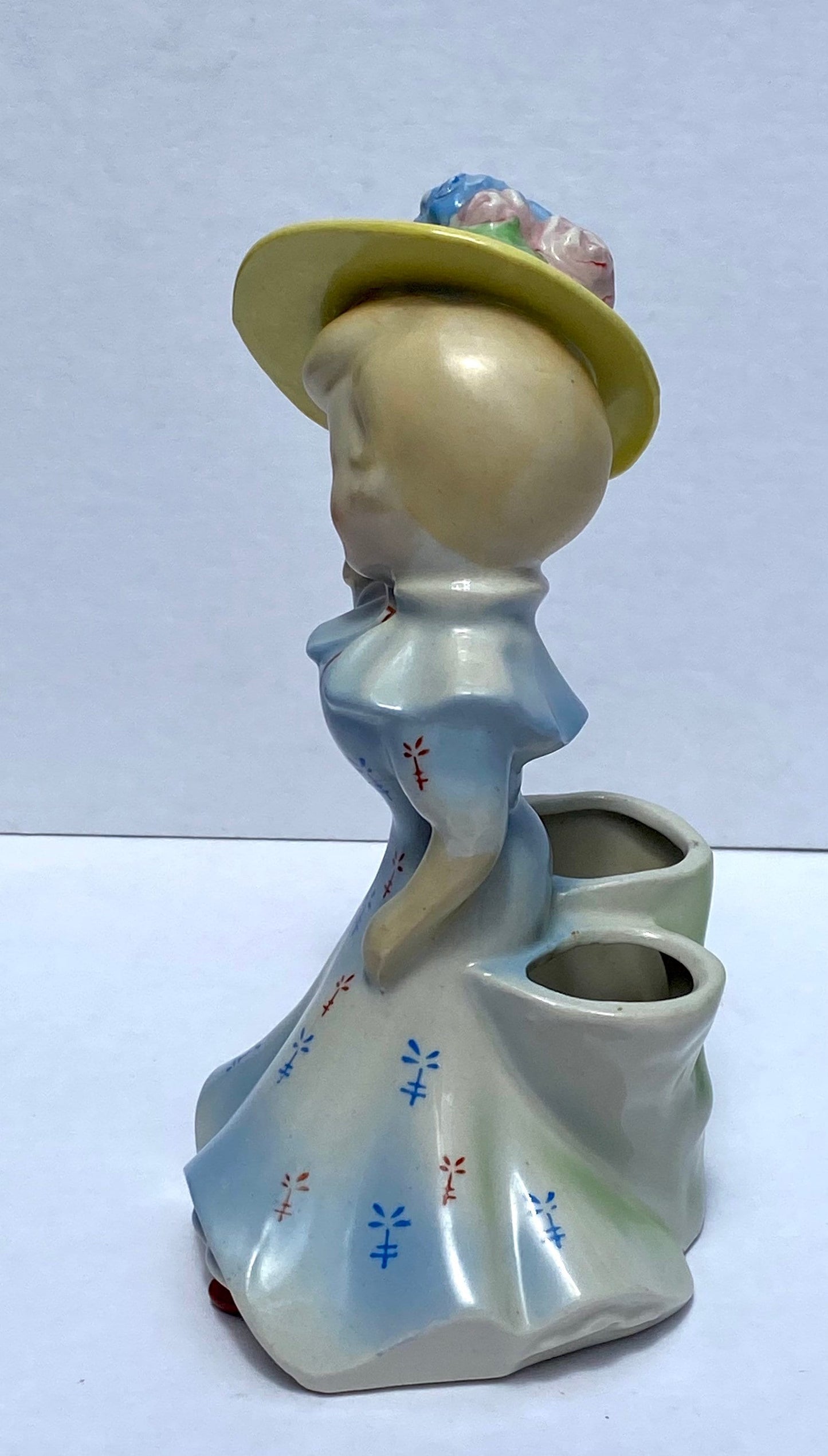 Vintage Japanese Hand painted Porcelain Vase Figure