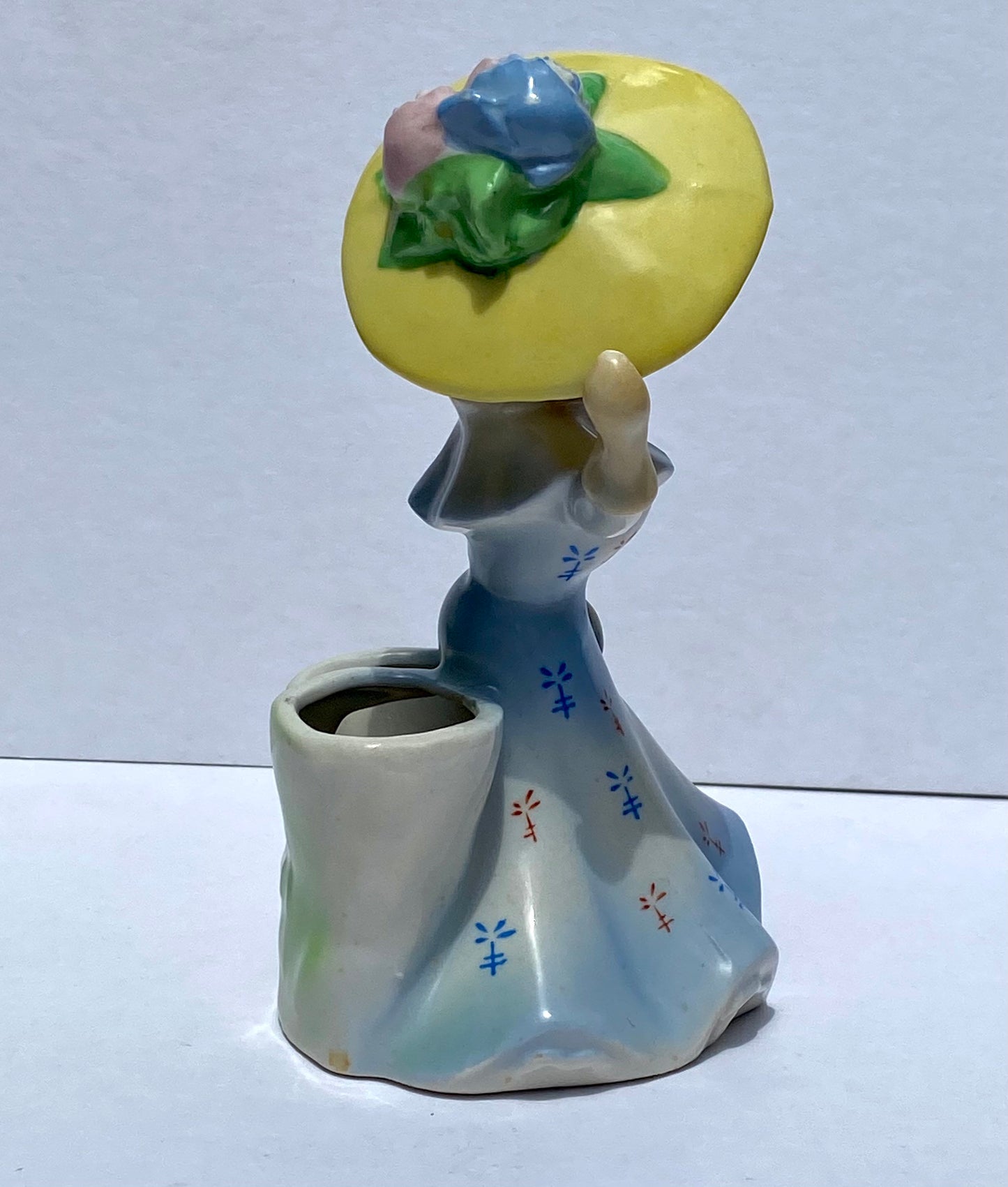 Vintage Japanese Hand painted Porcelain Vase Figure