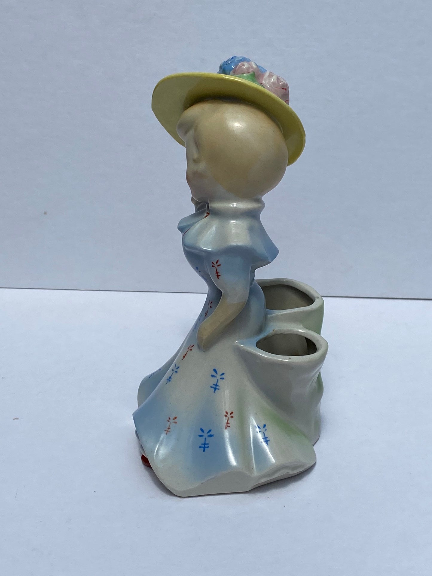 Vintage Japanese Hand painted Porcelain Vase Figure