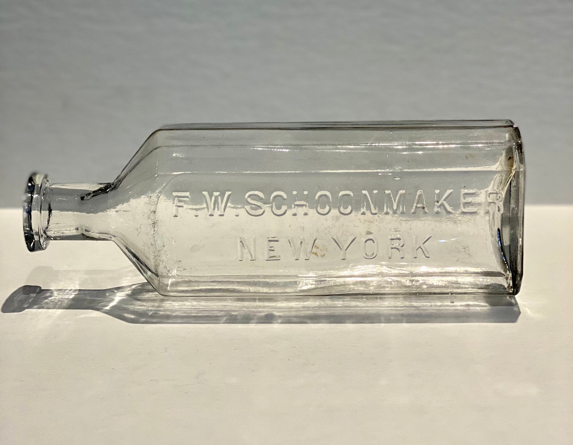 Antique F.W. Schoonmaker New York Medicine Bottle