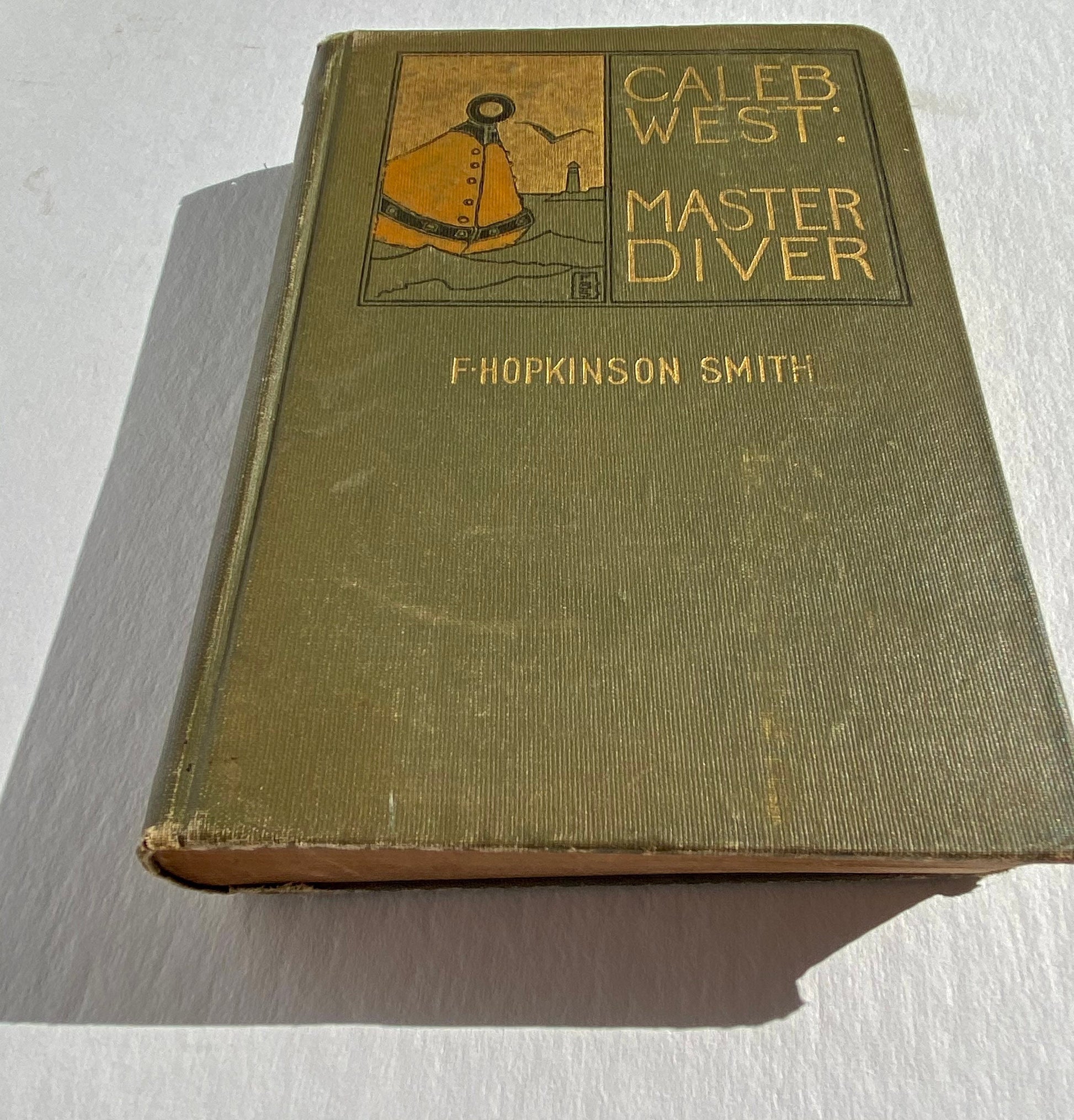 Antique Francis Hopkinson Smith Book 1898, Caleb West Master Diver Novel, Old Diving Story, Vintage Reading