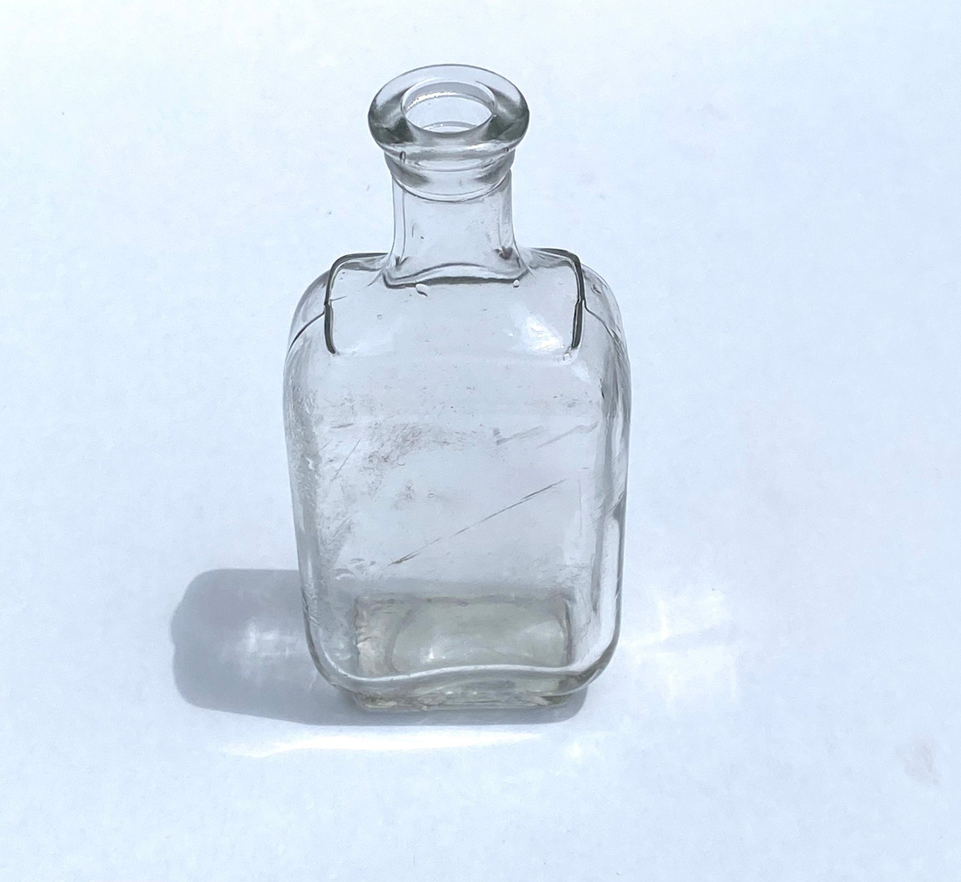 Vintage Unmarked Glass Medicine Bottle