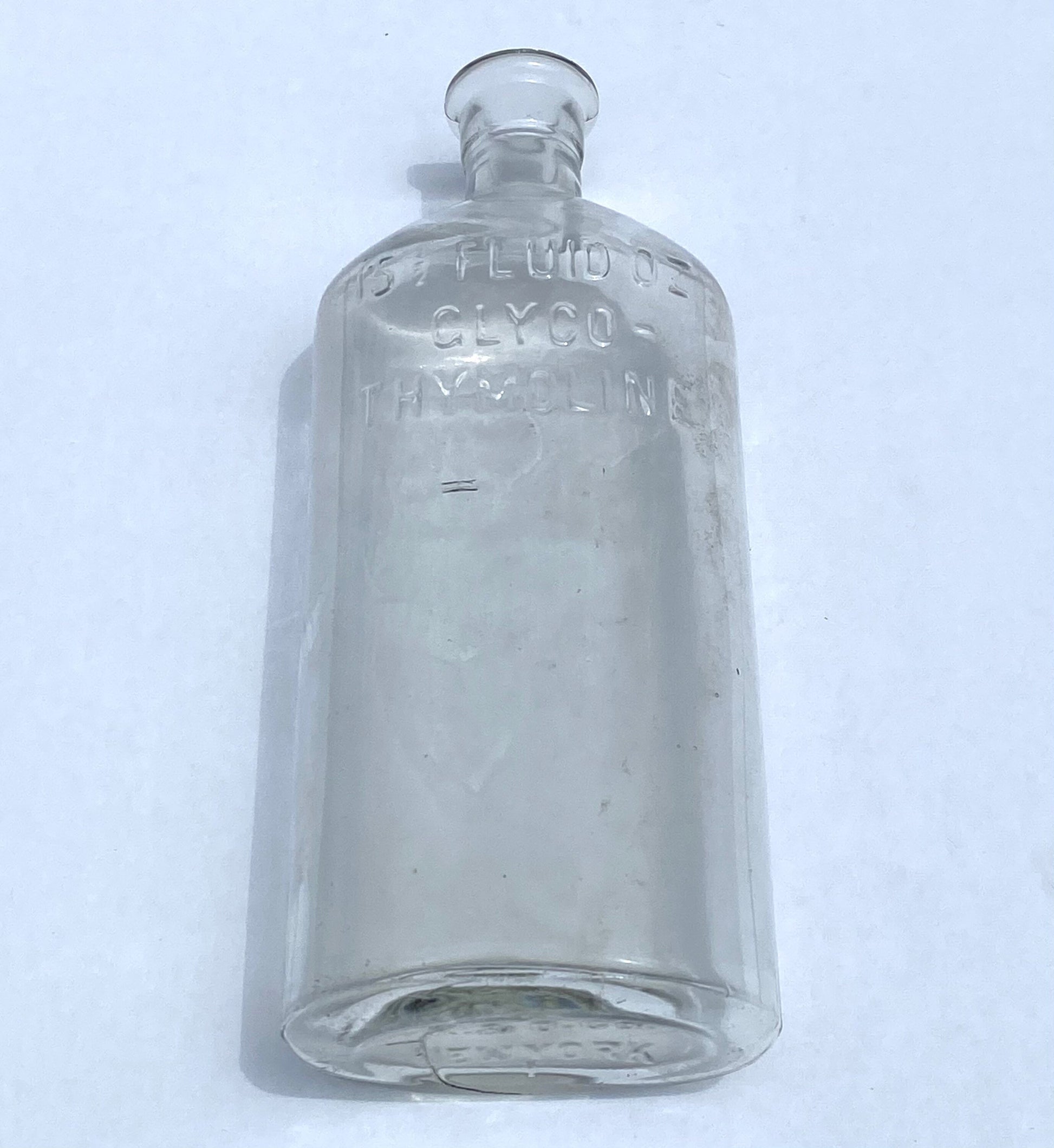 Antique Glyco-Thymoline Glass Bottle K & O Co. New York | Home Decor