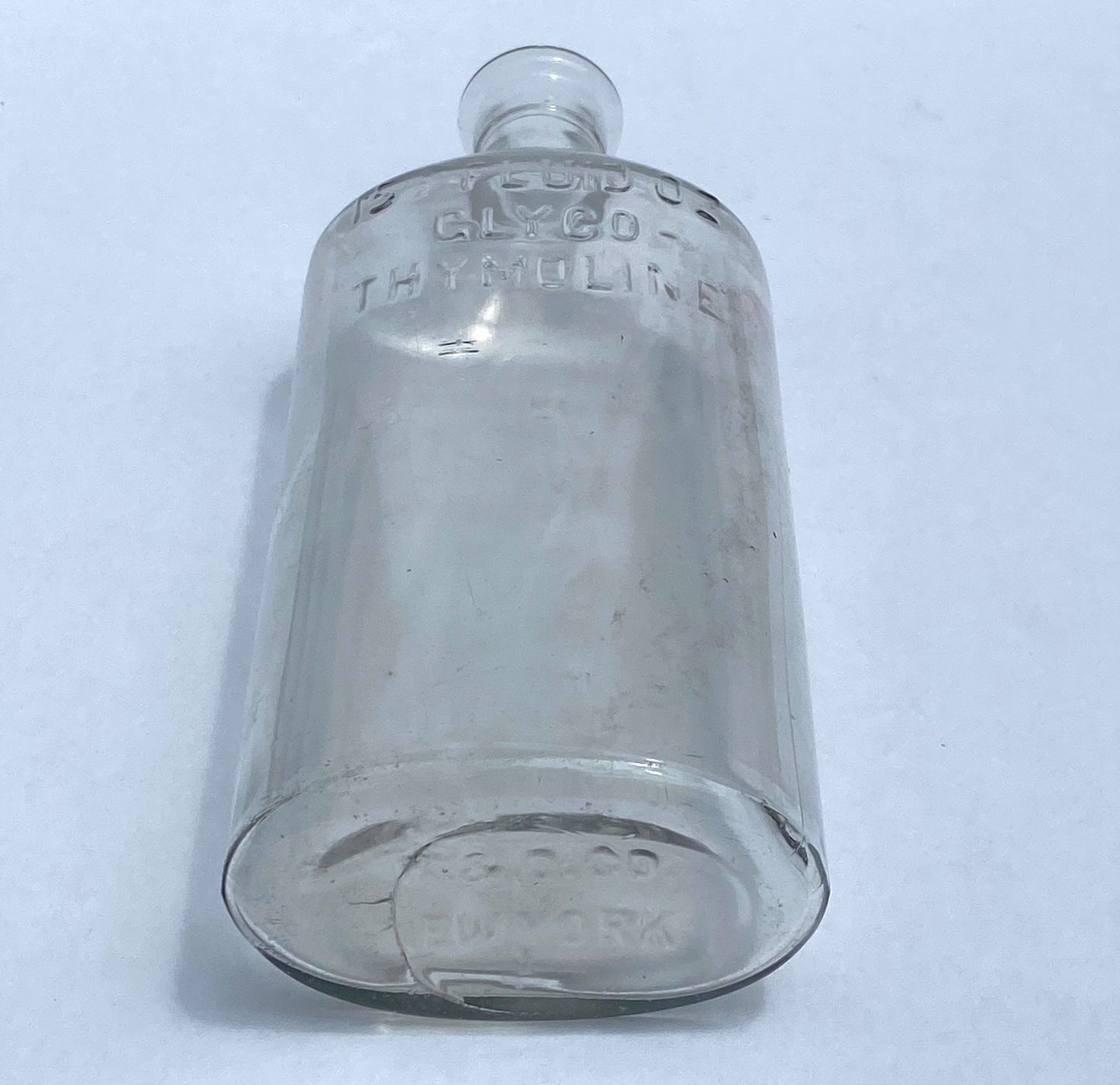 Antique Glyco-Thymoline Glass Bottle K & O Co. New York | Home Decor