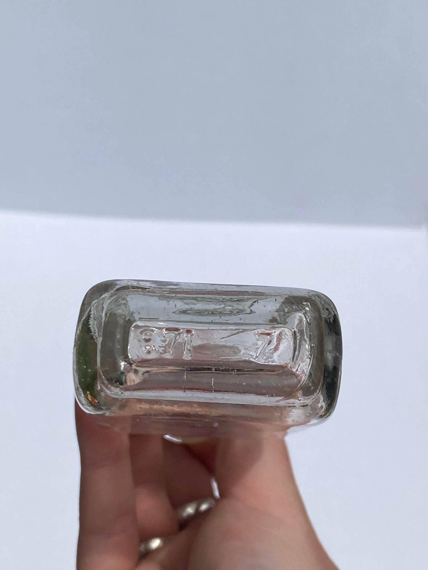 Vintage Mini Unmarked Glass Medicine Bottle