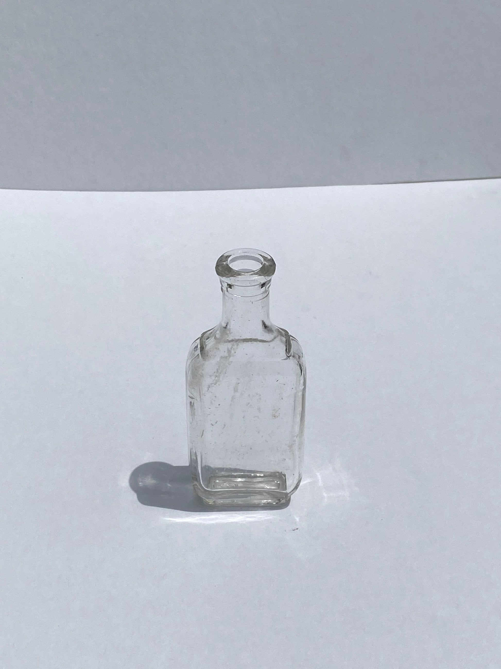 Vintage Mini Unmarked Glass Medicine Bottle