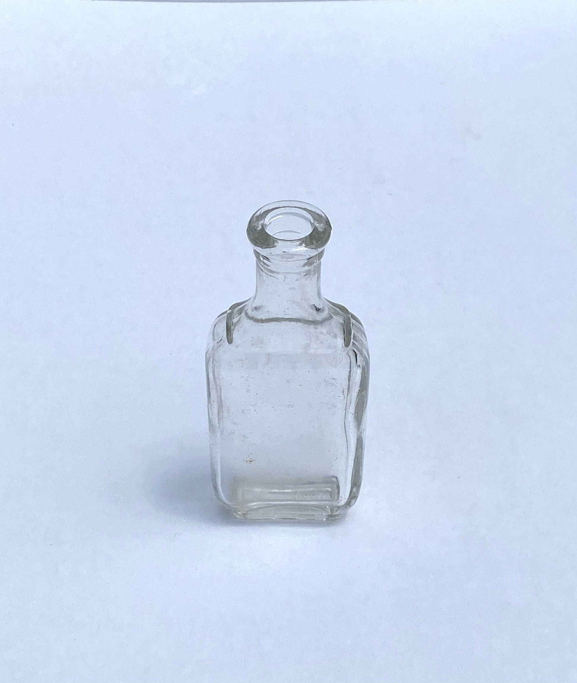 Vintage Mini Unmarked Glass Medicine Bottle