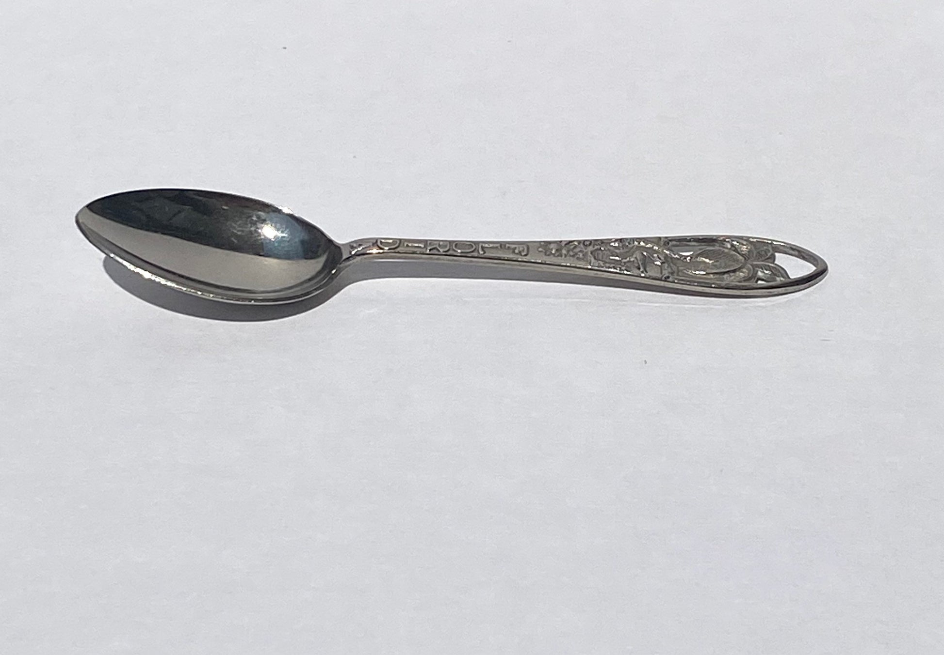 Vintage Sterling Silver Florida Souvenir Spoon Royal Palm tree