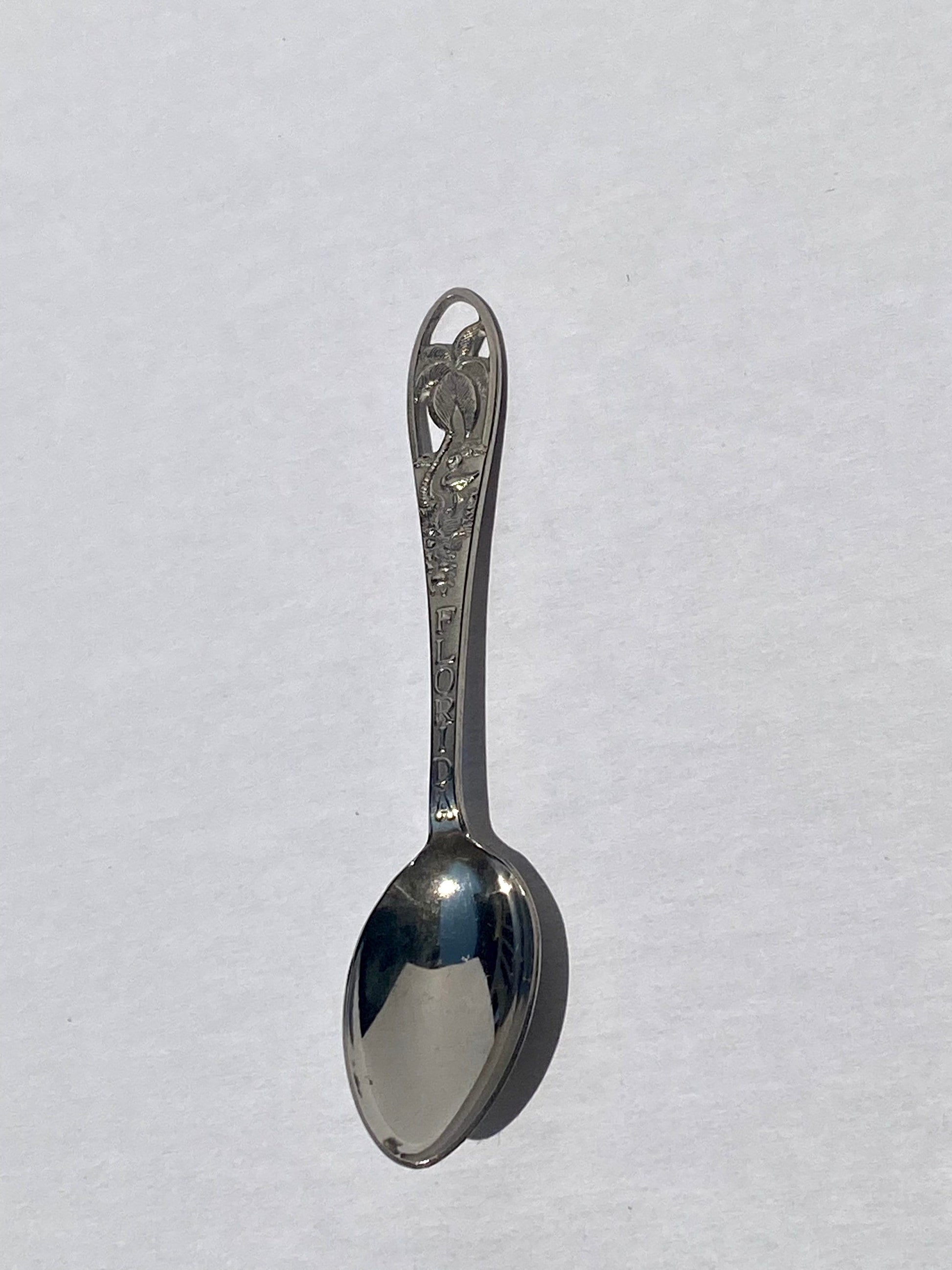 Vintage Sterling Silver Florida Souvenir Spoon Royal Palm tree