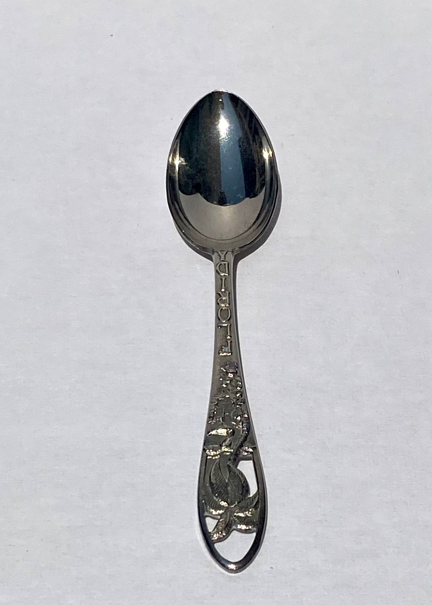 Vintage Sterling Silver Florida Souvenir Spoon Royal Palm tree