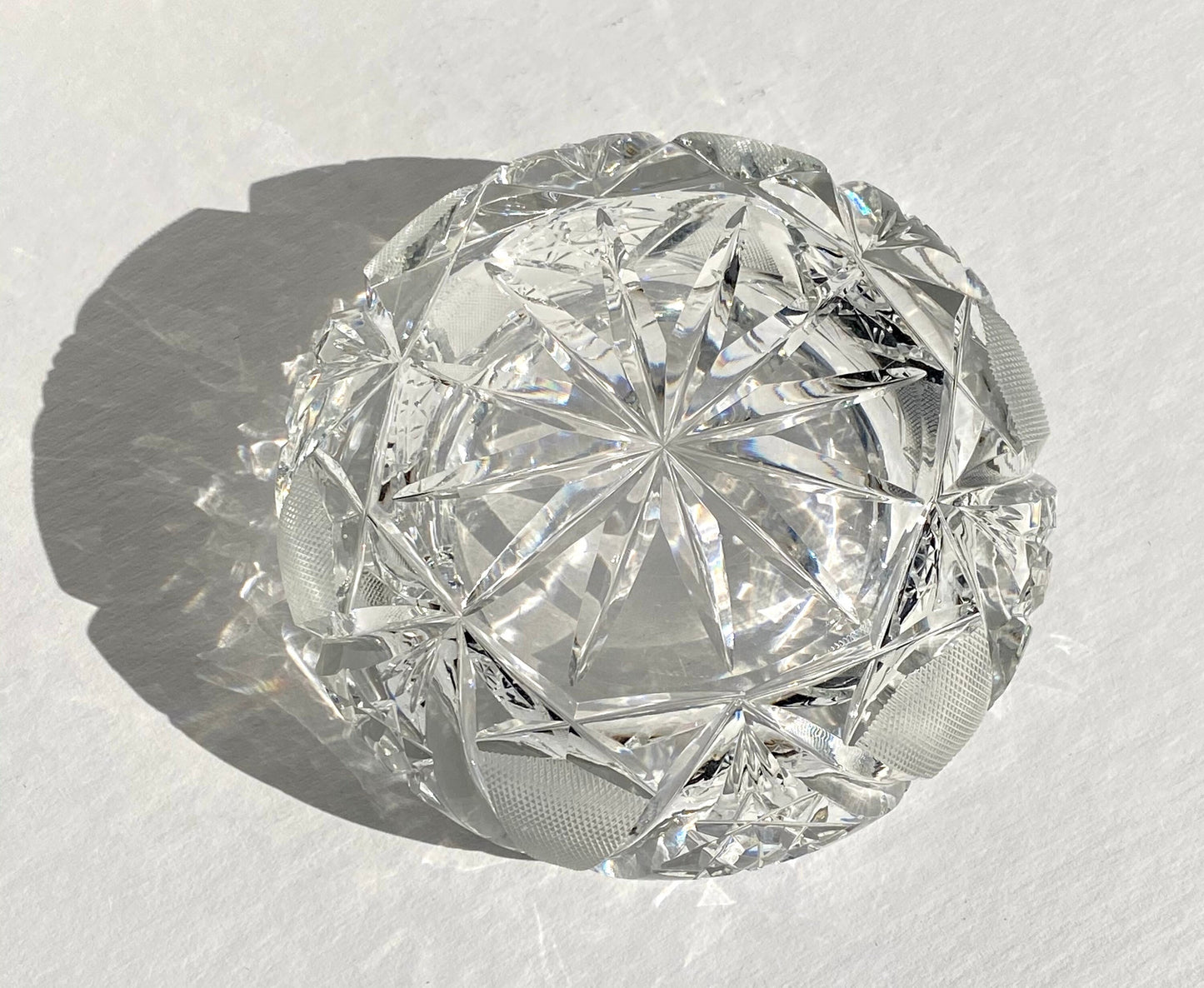 Classic Vintage American Crystal Cut Round Ashtray | Home & Living