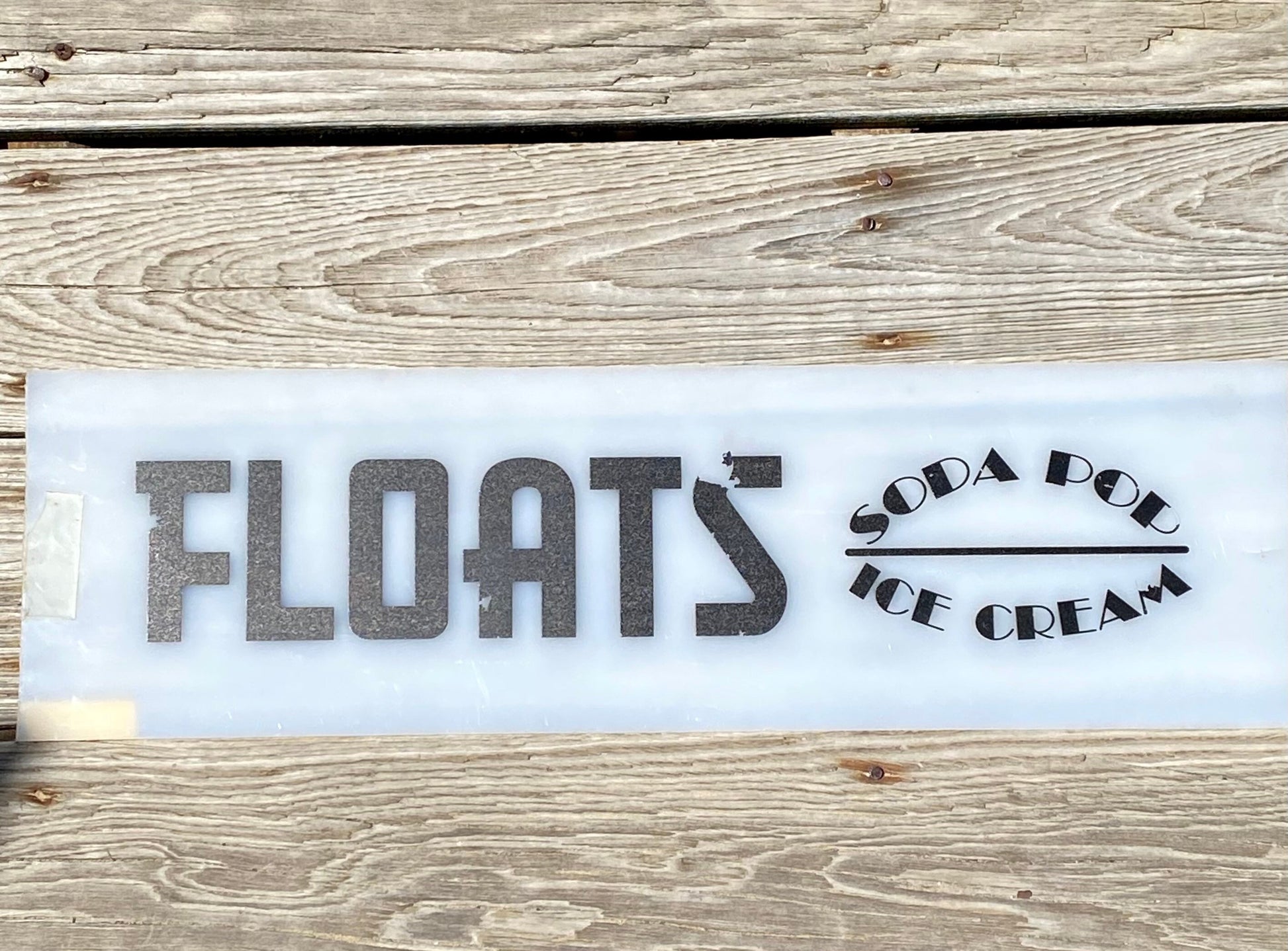 Vintage Ice Cream Shop Sign “Floats- Soda Pop Ice Cream”